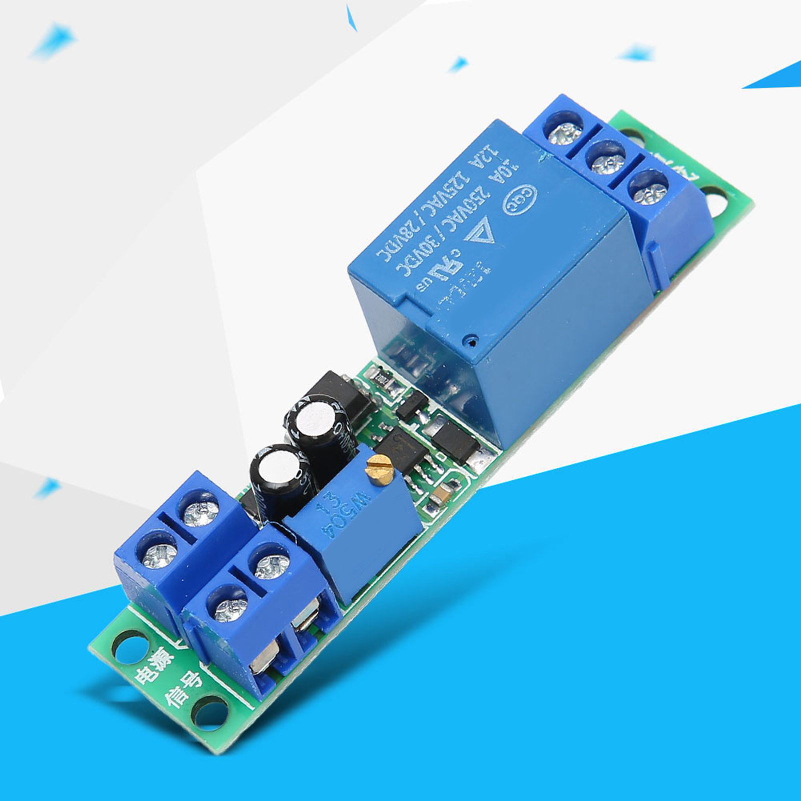 12v Dc Zeitverzögerungsrelais-modulplatine: Einstellbares Zeitverzögerungsrelais-modul Von 0 Bis 25 Sekunden Mit Optokoppler-isolator.