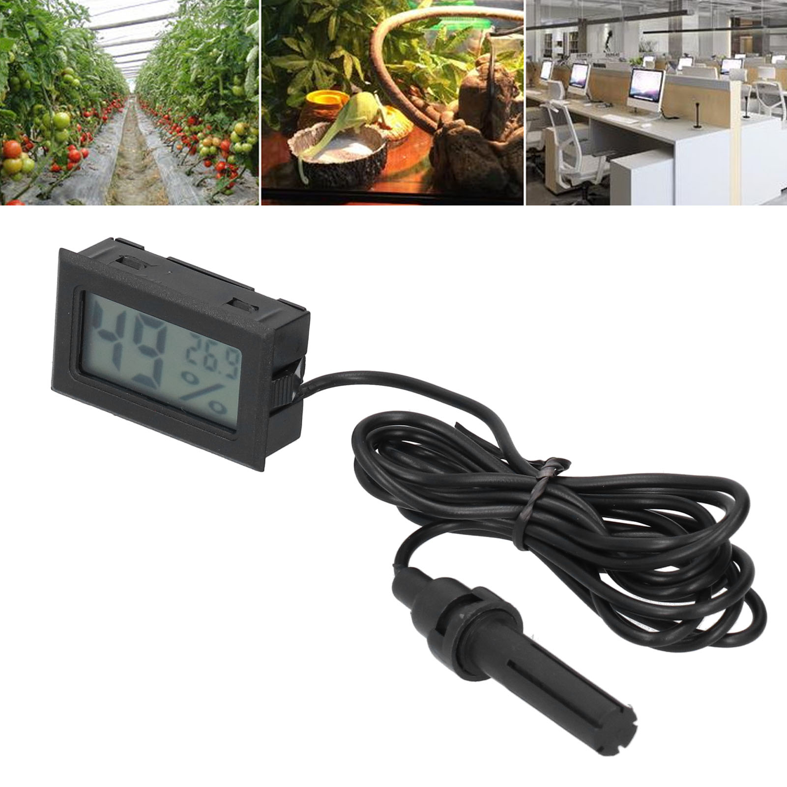Ts-802 Digital-thermometer Und Hygrometer Für Den Innenbereich, Mini-digitalgerät, Großes Display, Für Den Heimgebrauch, Thermometer Und Hygrometer Für Babyzimmer, Externe Sonde, Digitale Elektronisch