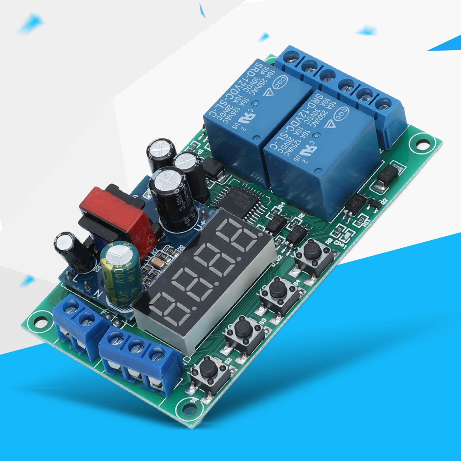 Yf-7 Ac 220v Zweikanal-zeitverzögerungsrelaismodul, Impulsgesteuerte Stromunterbrechung, Zyklische Zeitverzögerung 220v Ac