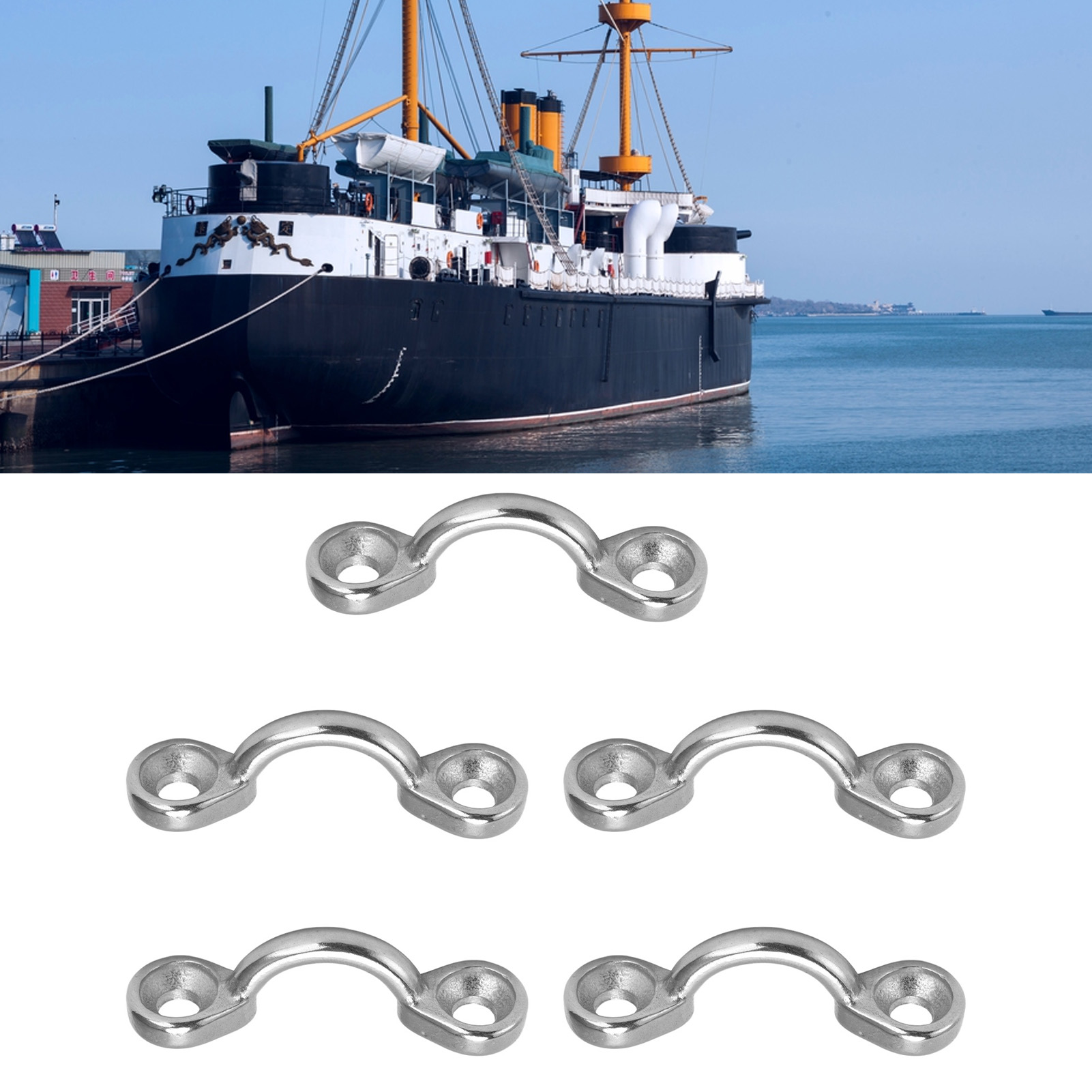 Edelstahl 316, Gebogener Griff Im Kamelrücken-design, Yachtzubehör Aus Edelstahl, 5 Mm, 5er-set
