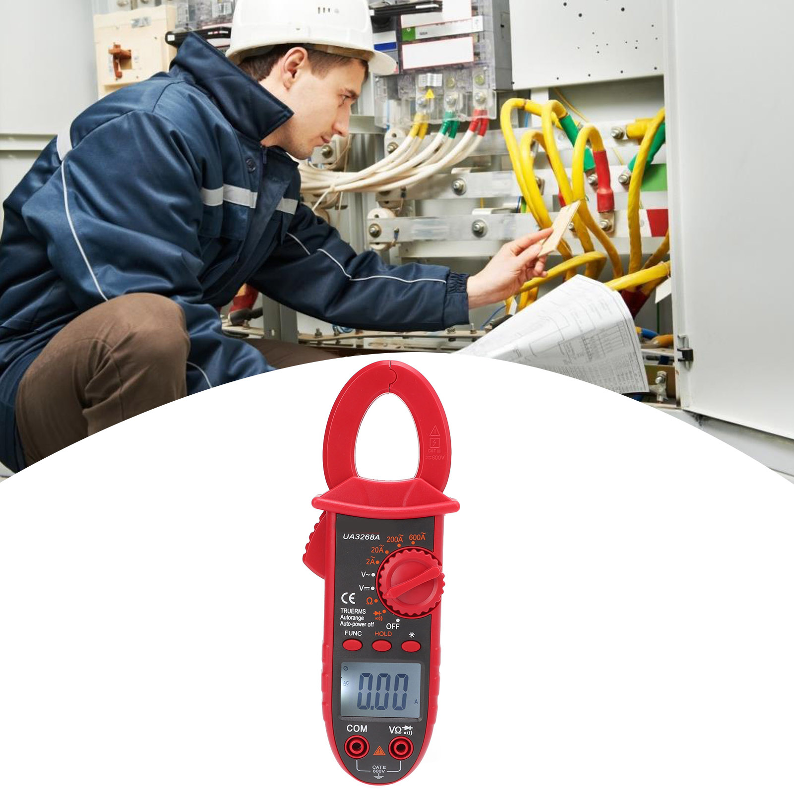 Uyigao Ua3268a Tragbares Digitales Zangenmultimeter, 600v Widerstands-, Spannungs- Und Strommessgerät