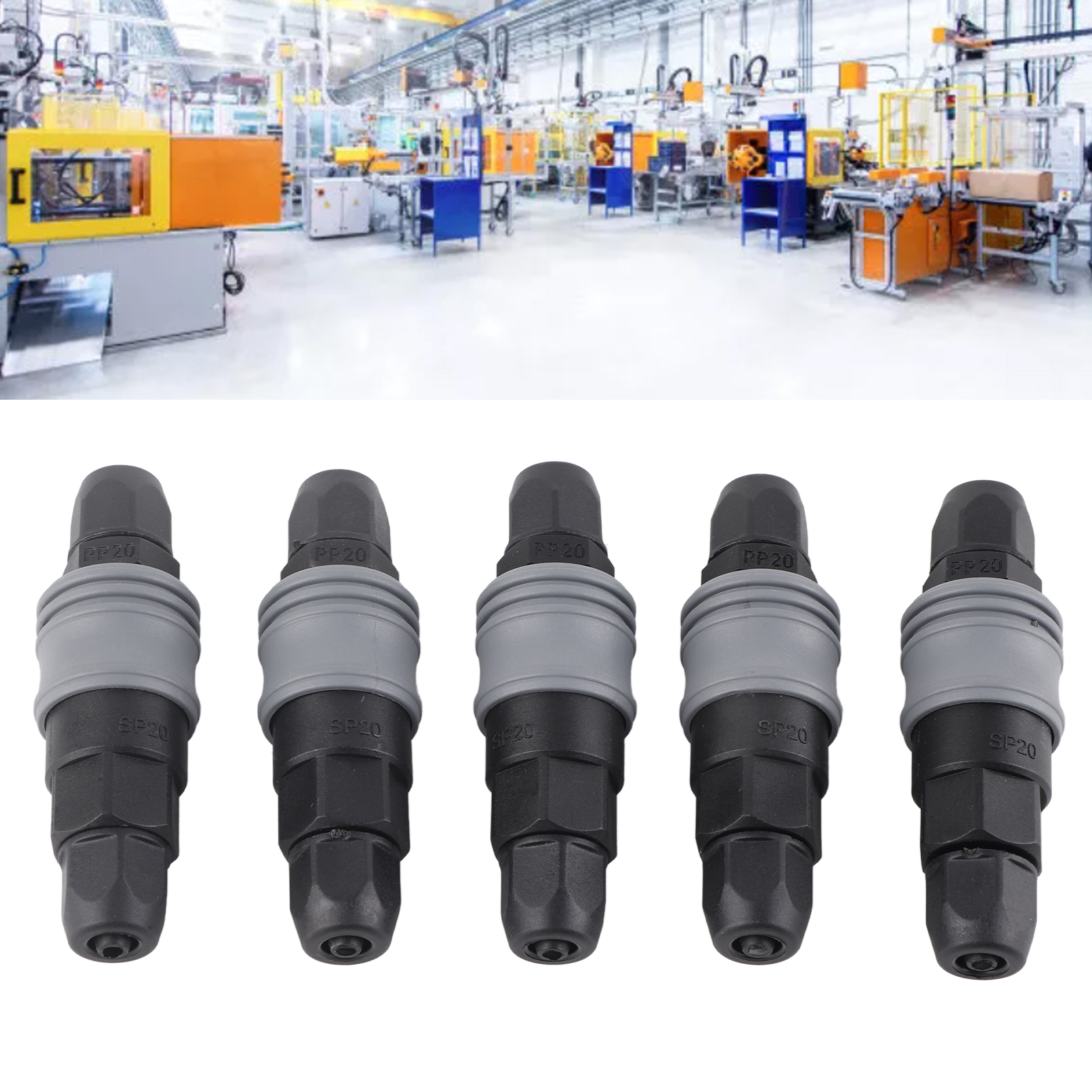 Fünf Sets Pro Packung. Schnellkupplung Typ C Sp+pp Mit Selbstverriegelung Für Sp+pp-20-rohre.