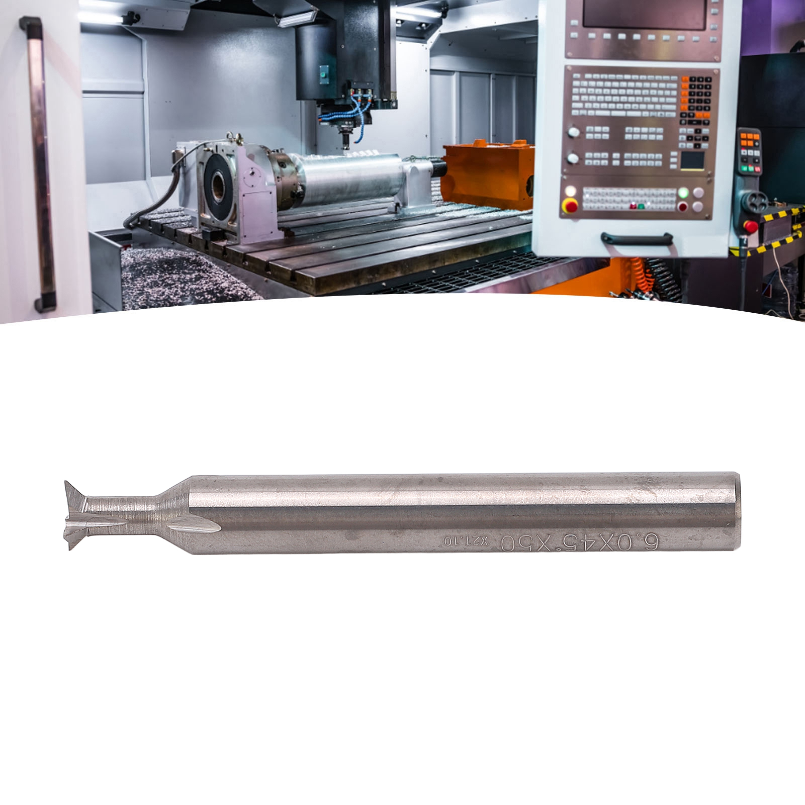 6-mm-schwalbenschwanzfräser, Vollhartmetall-schwalbenschwanznutfräser, 6 X 45° X 50 Mm