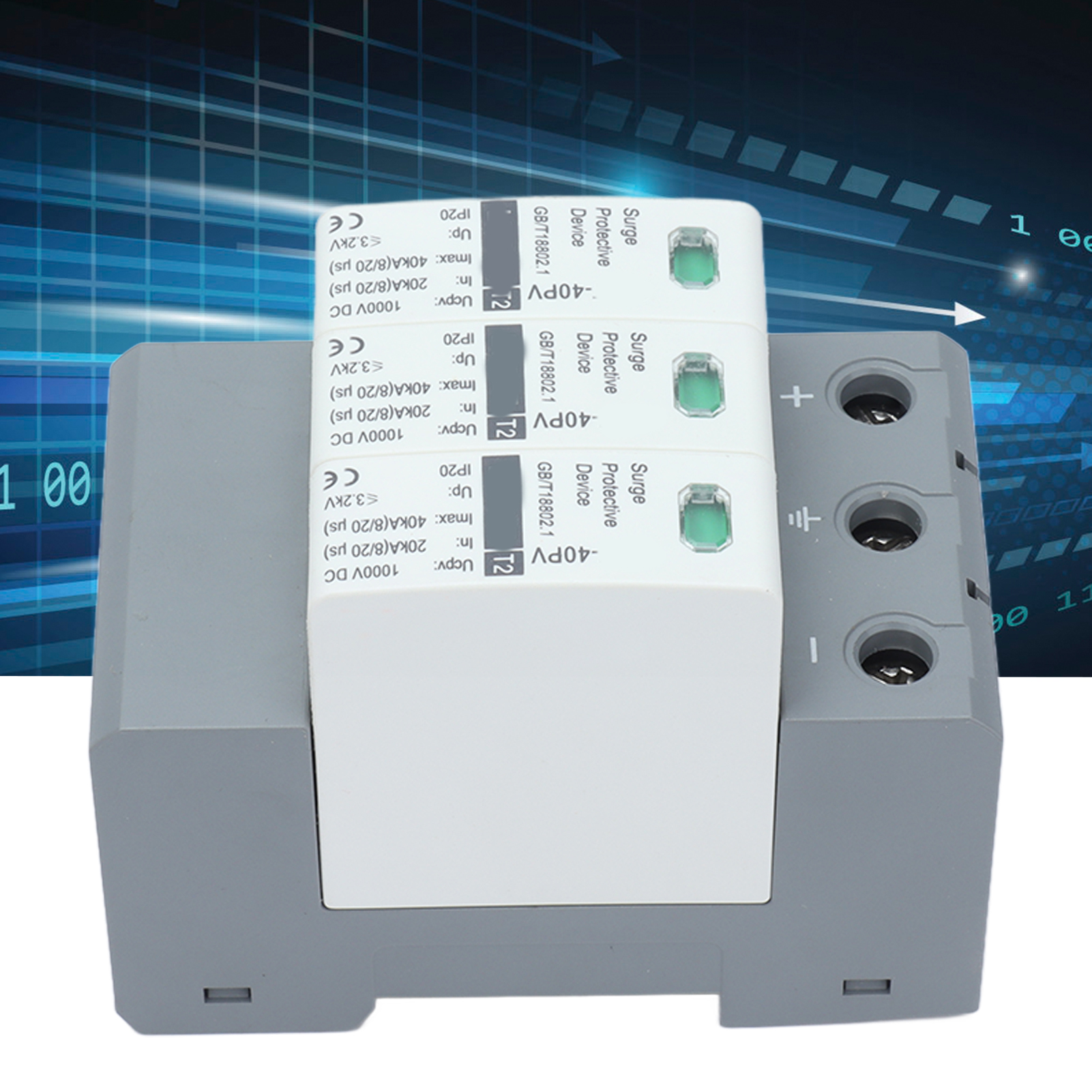 Chlt-40pv 20-40 Ka 1000 V Dc/3p Überspannungsableiter