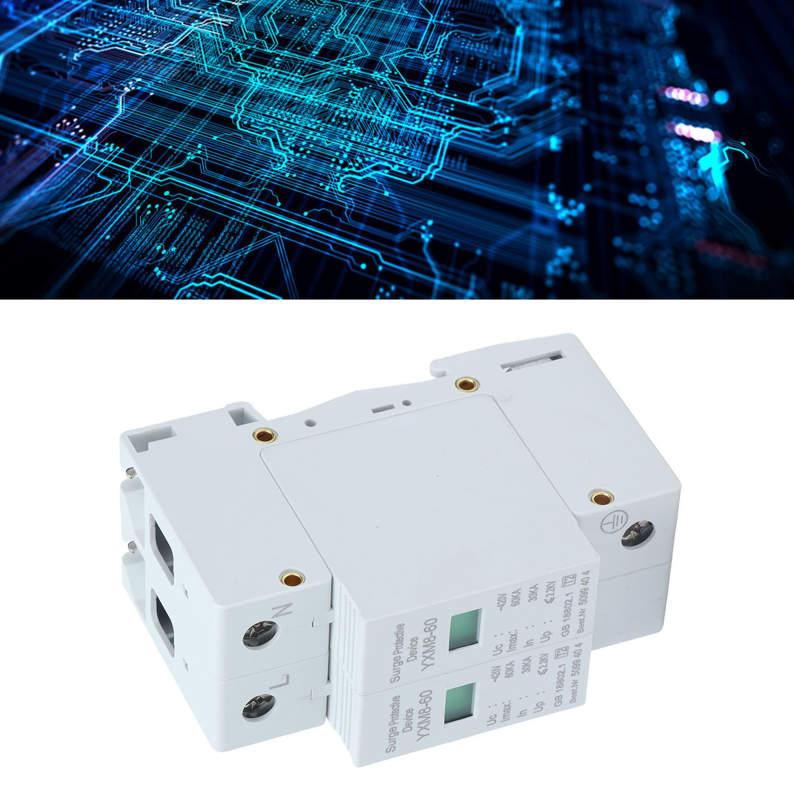 Yxm8-60 220v/2p60ka Überspannungsschutz Für Den Hausgebrauch