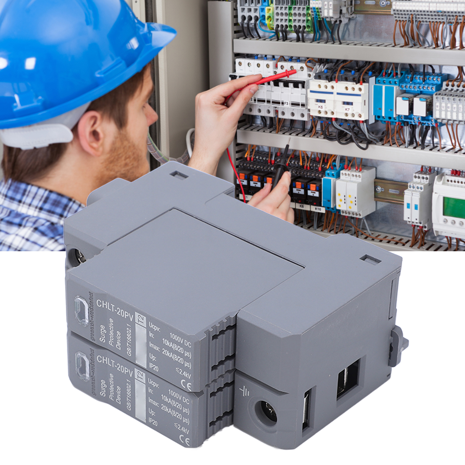 Chlt-20pv Dc-photovoltaik-überspannungsschutz 10-20 Ka 1000 V Dc/2p