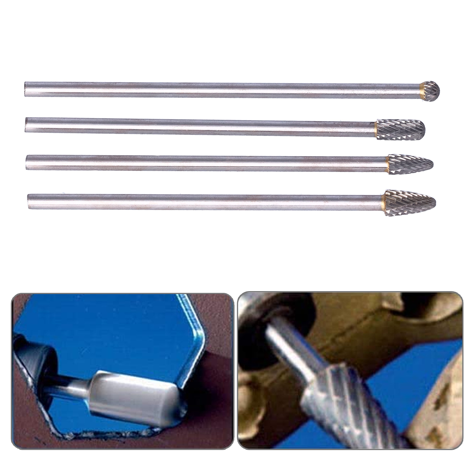 Rotationsfeile Mit Kleinem, Länglichem Wolframkarbid-schleifkopf, Metallschleifwerkzeug, Schneidkopf Für Holzschnitzereien, 6 Mm Schaft