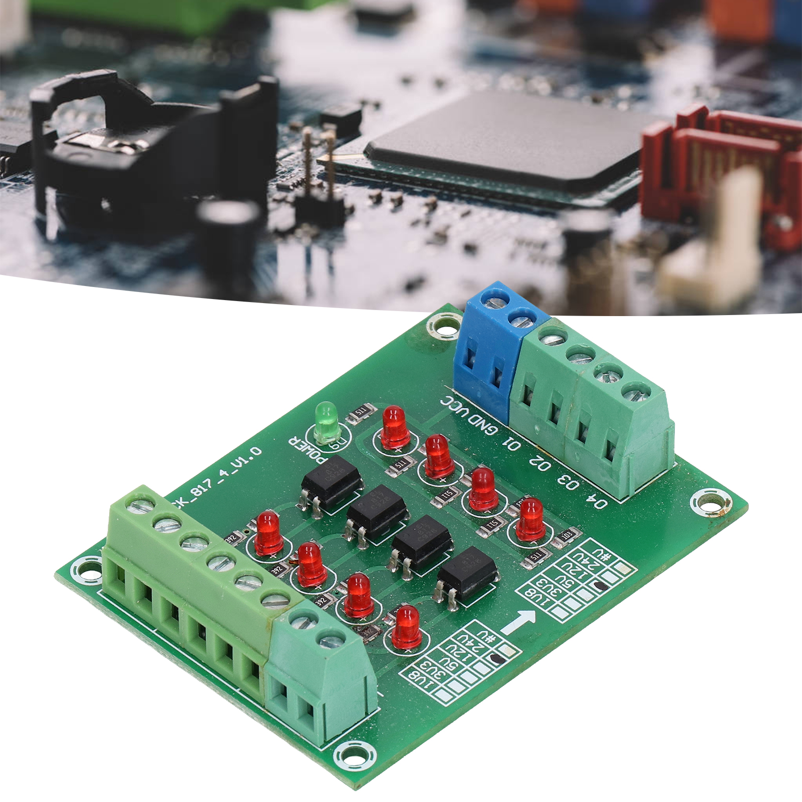4-kanal-sps-pegel-spannungs-wandlerplatine Mit Optokoppler-isolation, 24 V Auf 5 V