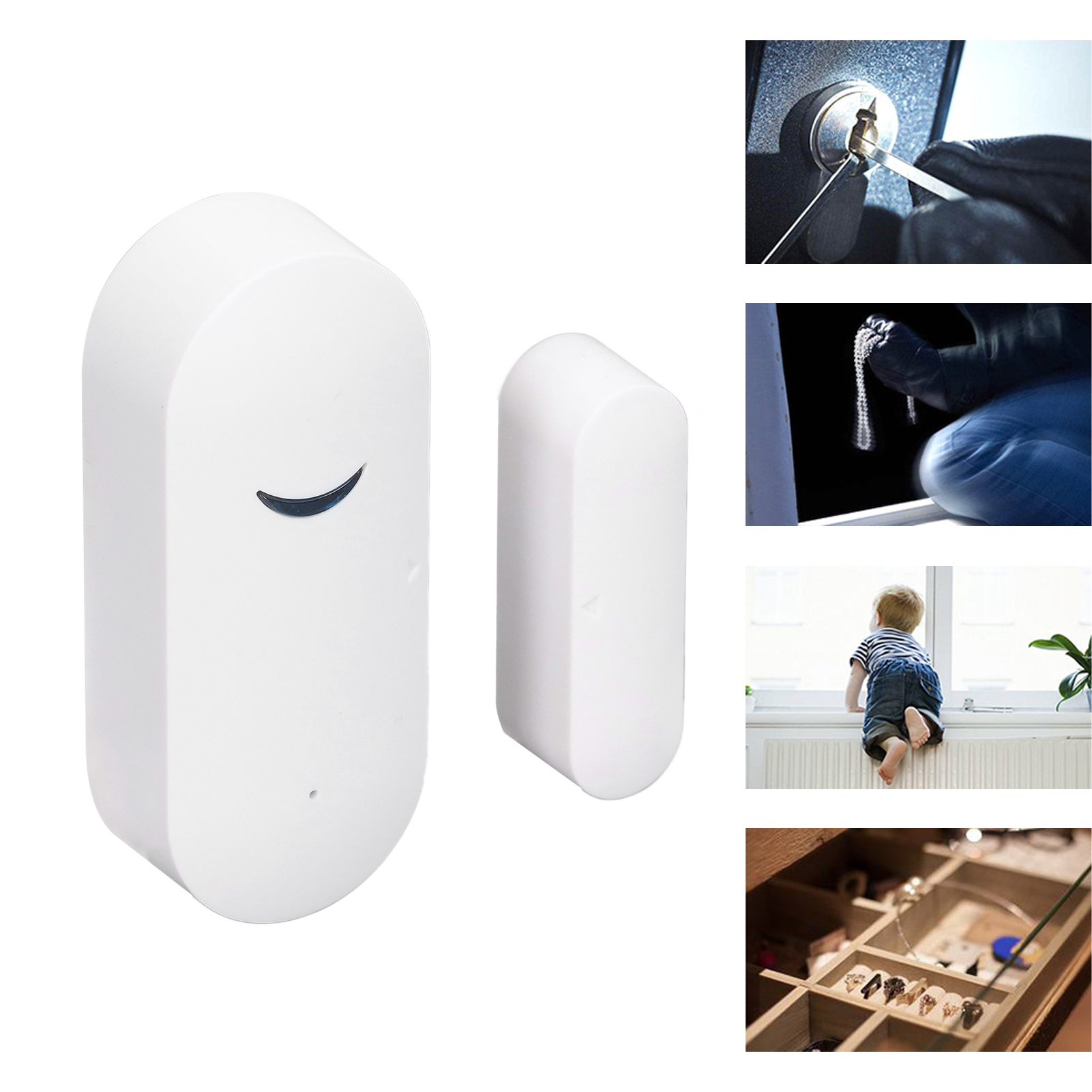 Tür- Und Fensteralarm, Intelligenter Magnet Für Kühlschranktüren Und Fenster Zur Haussicherheit, Drahtlose Verbindung Zum Mobiltelefon
