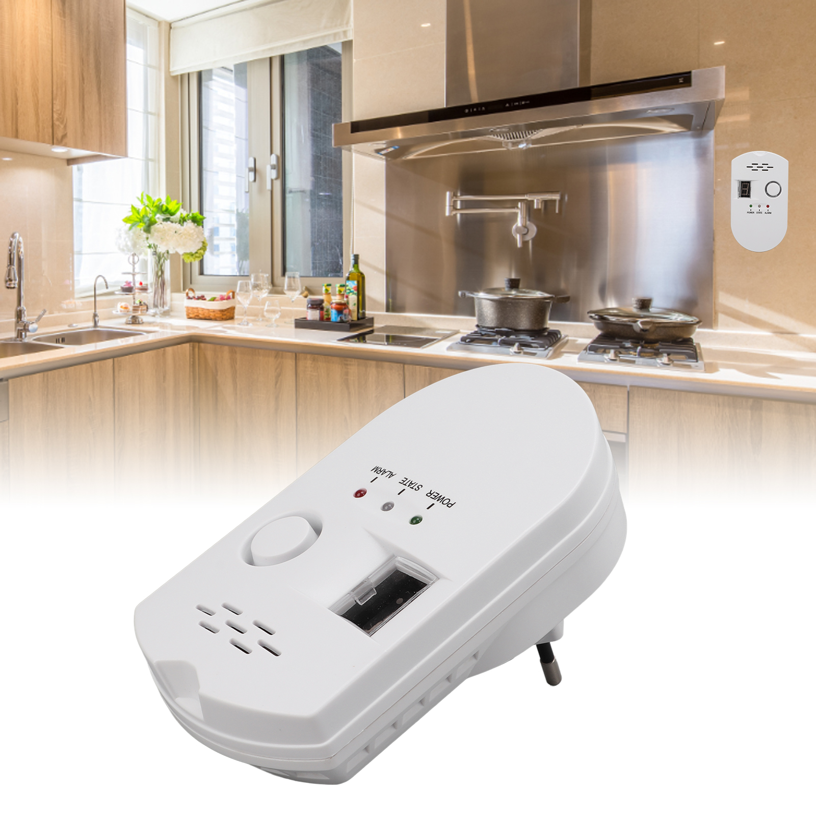 Hochempfindlicher Digitaler Gasdetektor Zn-az-co1-013 / Warnsystem Für Brennbare Gase An Rohrleitungen, Ac 100–240 V, Europäischer Standard