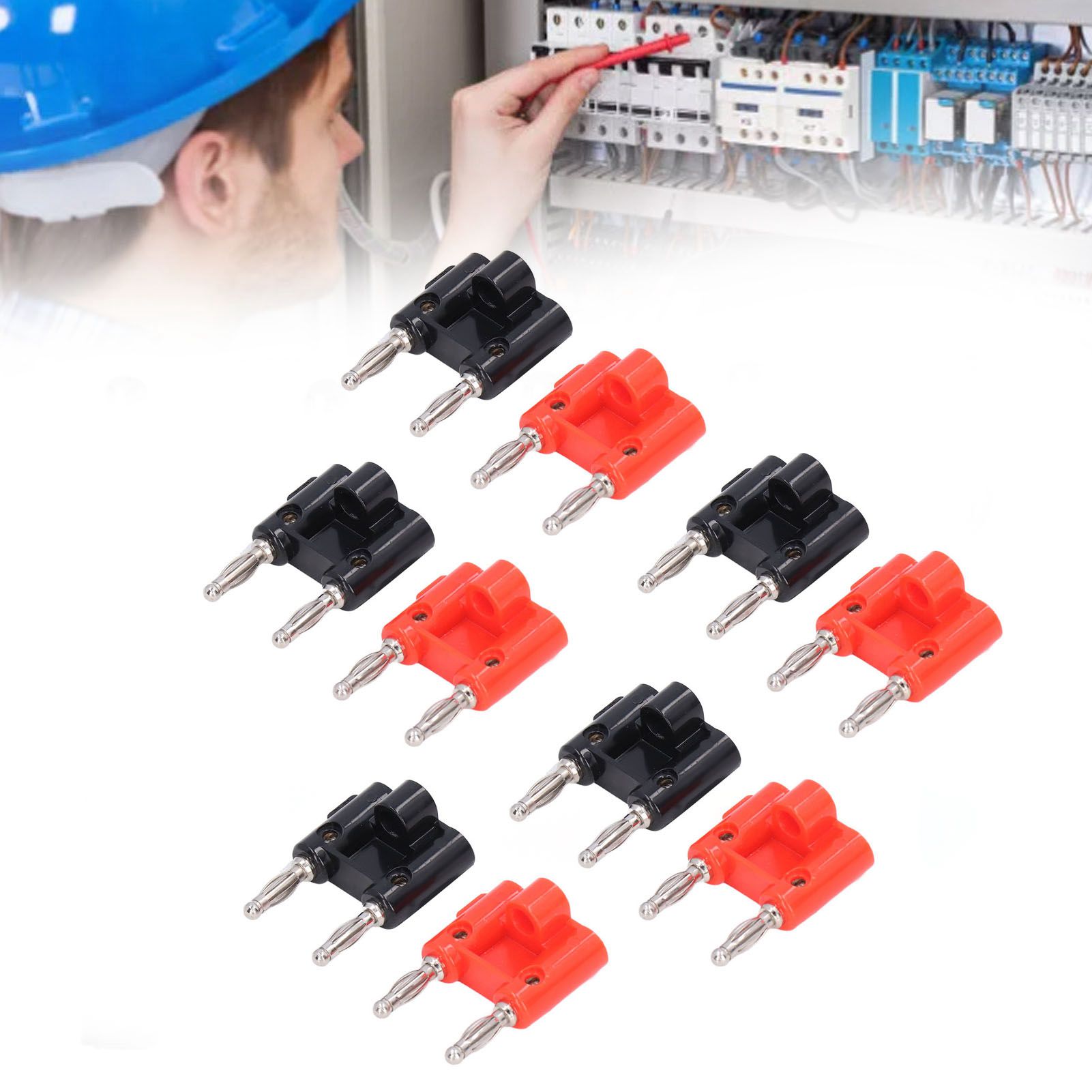 Lötloser Parallel-bananenstecker J.100454mm, Laternenförmiger Parallel-bananenstecker, Rot Und Schwarz, Verkauft In 5er-packs.
