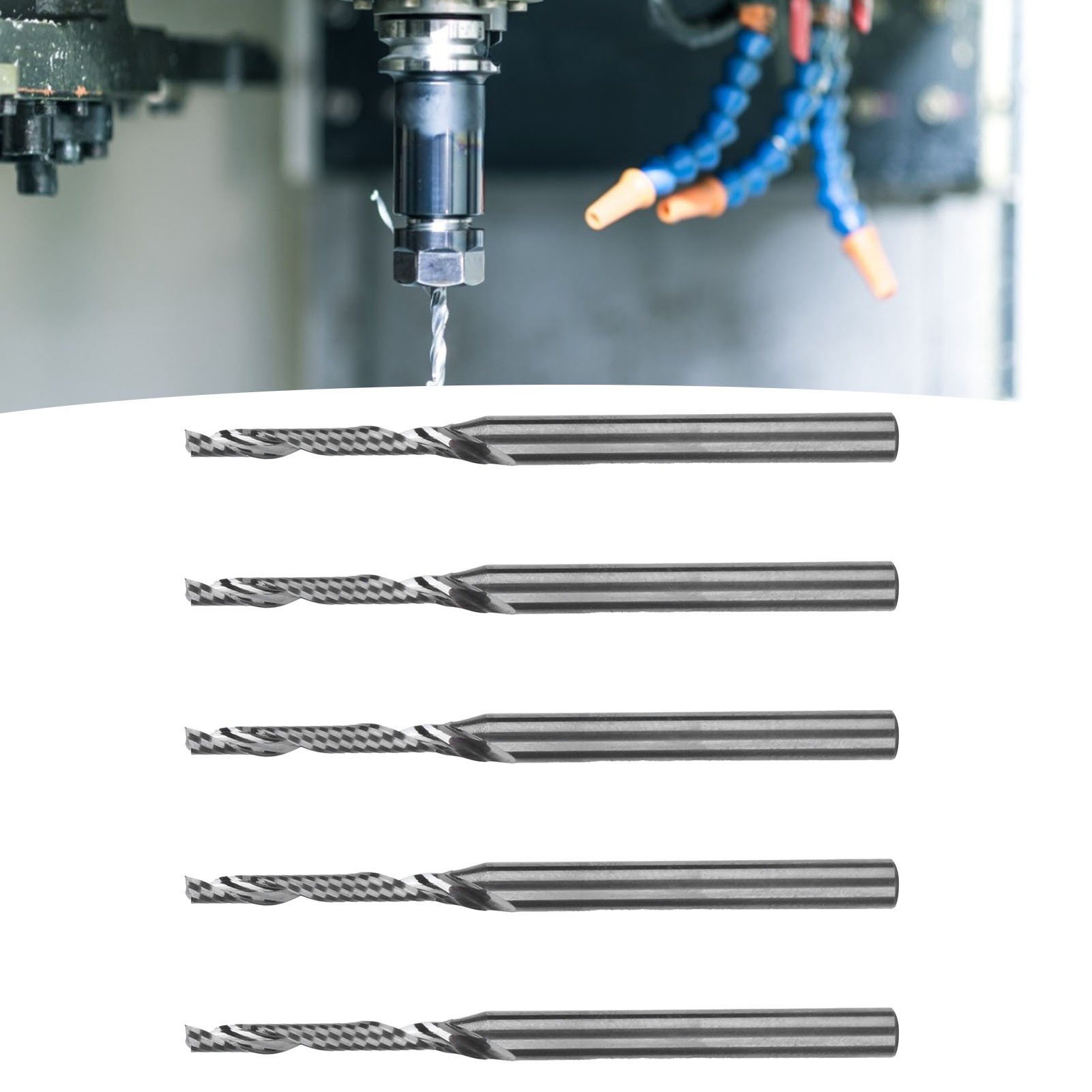 Einschneidiger Aluminium-spiralfräser Für Cnc-graviermaschinen, 3,175 X 2 X 15 Mm