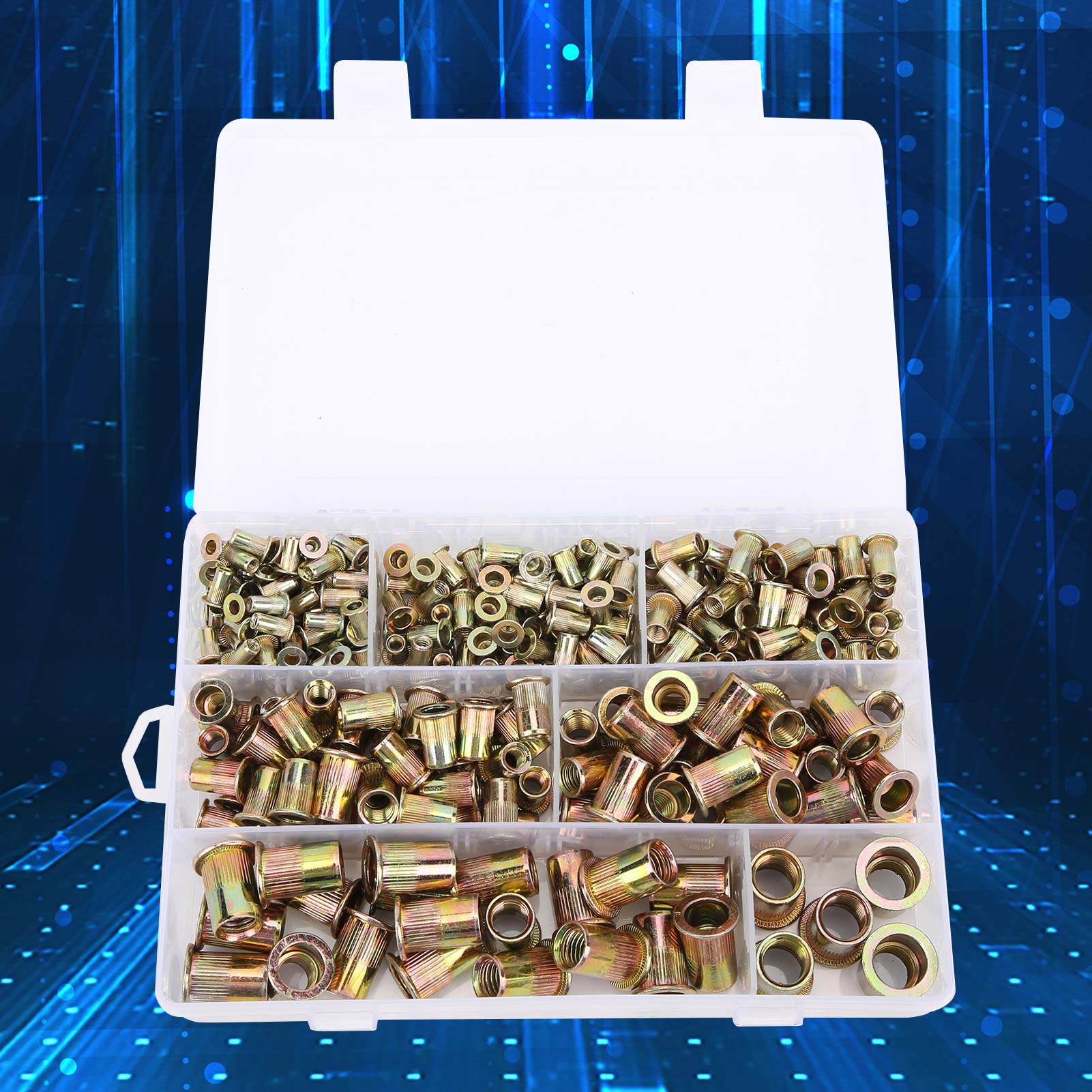 Satz Mit 300 Flachkopfnietmuttern