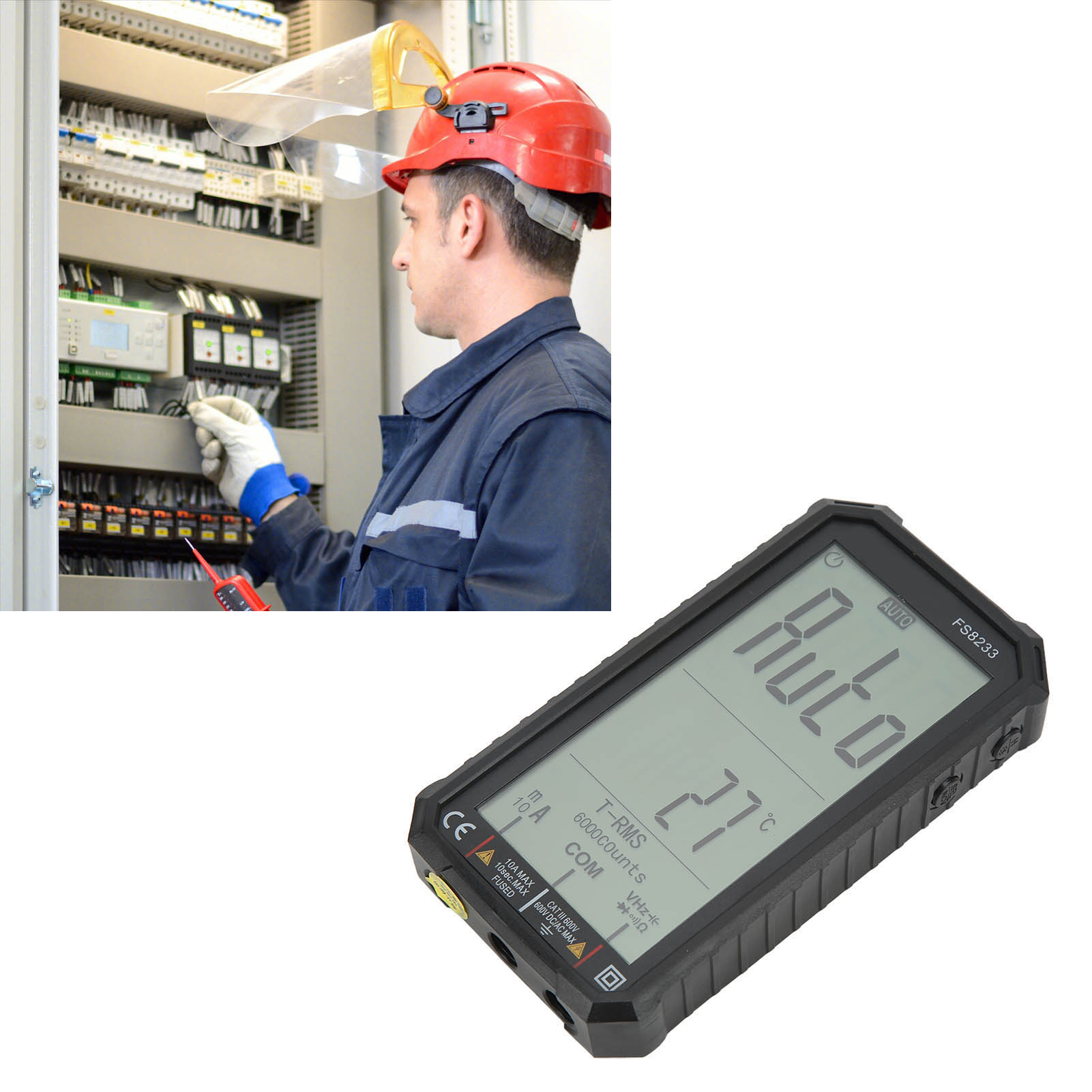 Fs8233 Ultraschlankes Smart-multimeter Mit Vollbild-digitalanzeige, Automatischer Geschwindigkeitsregelung, Hoher Genauigkeit Und Multifunktionaler Digitalanzeige