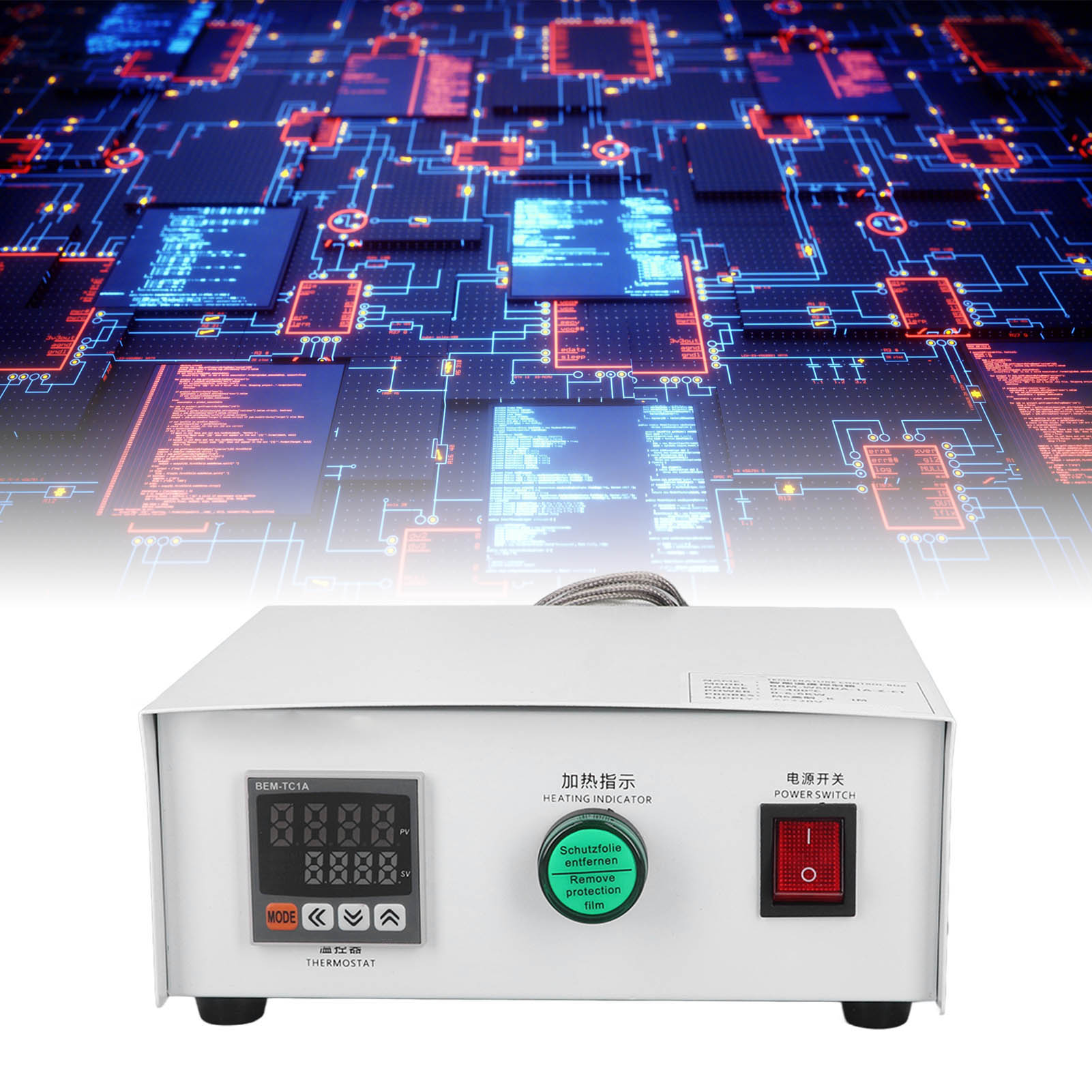 Berm/brm-w60da-1a-z-ct Temperaturreglerbox, Miniatur-pid-temperaturregler Mit Selbstregulierung (m6, Ac220v, 3m)