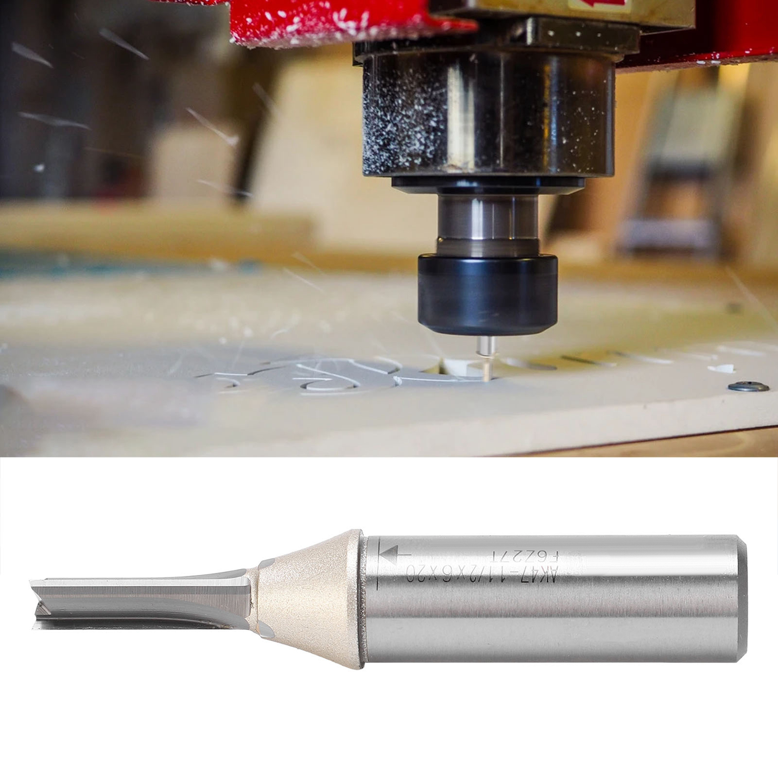 Ak47-1/2620-3t Dreischneider-schaftfräser, Zylindrischer Schaft, 1/2 Zoll Hartmetallspitze.