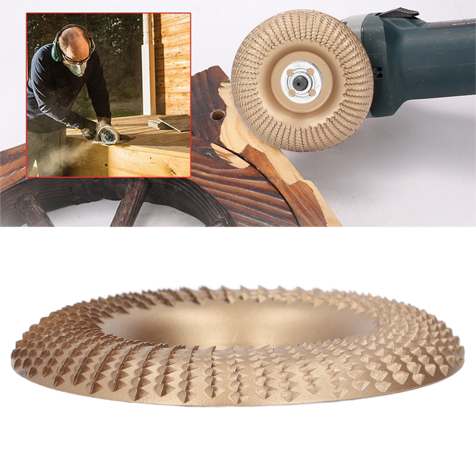 22-mm-holzbearbeitungsschleifscheibe, Schärfscheibe, Goldfarben