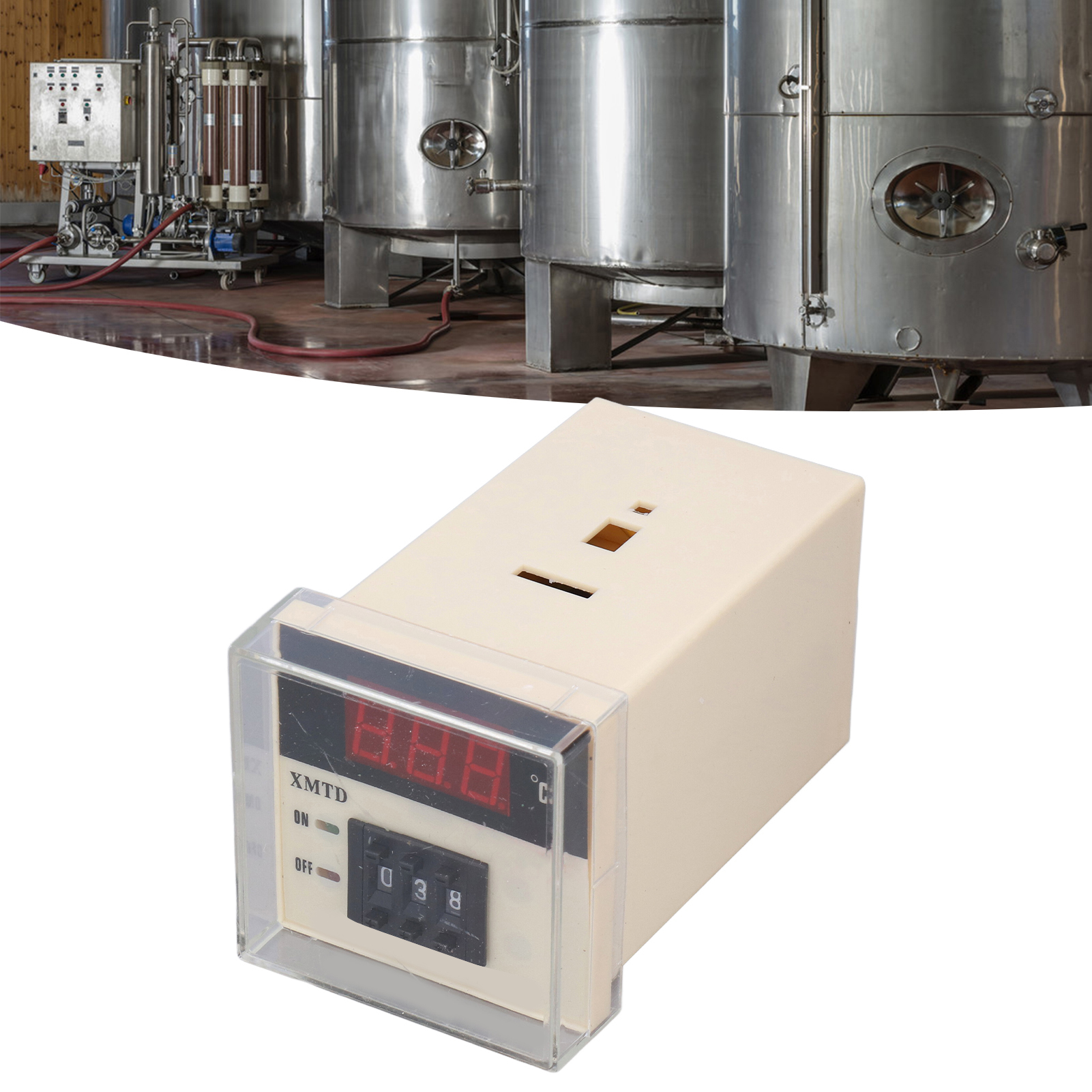 Xmtd-2001 Digitaler Temperaturregler Vom Typ K 0-399℃, Einstellbares Temperaturmessgerät.