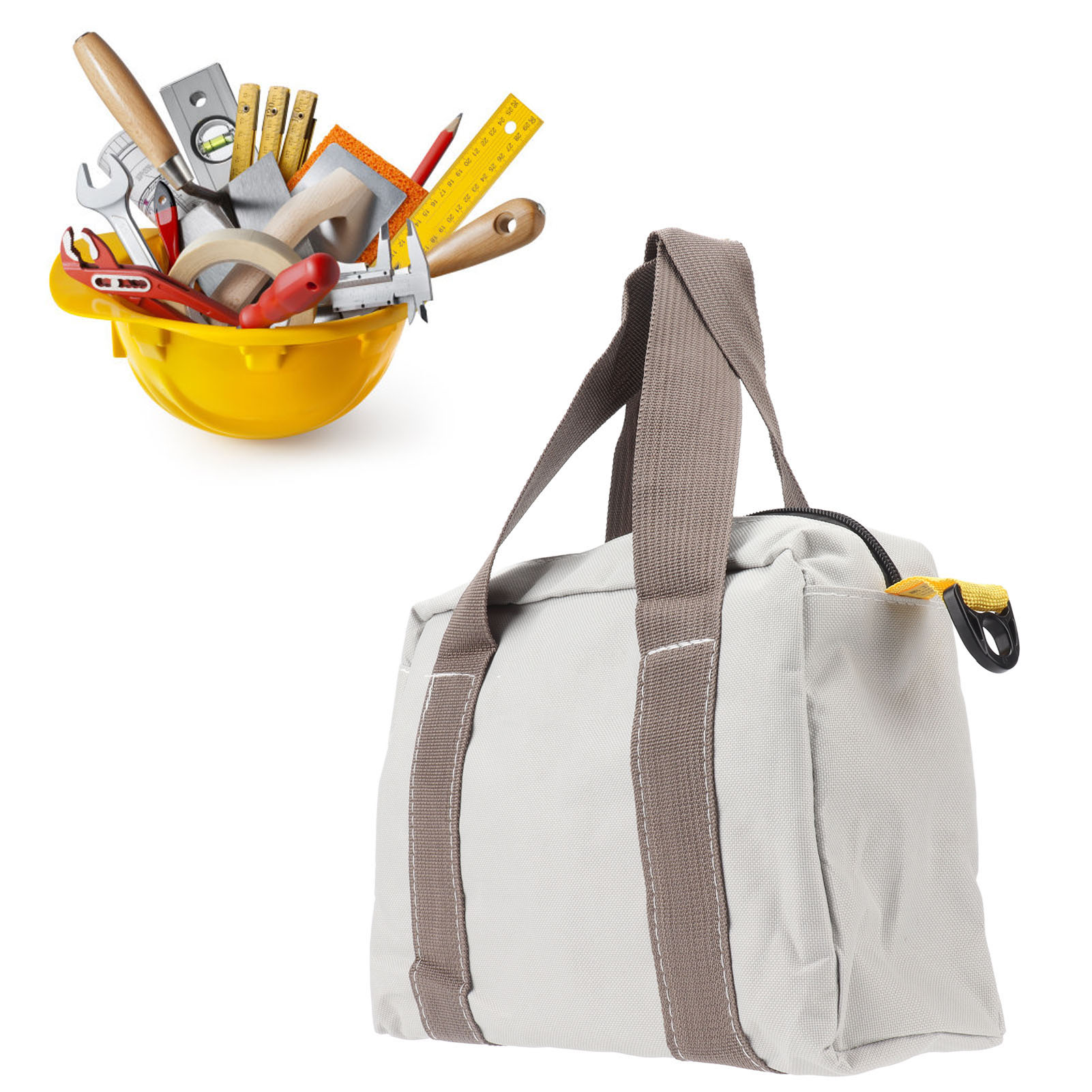 Große Werkzeugtasche Aus Segeltuch Für Heimwerkerwerkzeuge, Aufbewahrungstasche Für Holzbearbeitungsreparaturen, Elektriker-werkzeugtasche, Größe 12 Zoll.