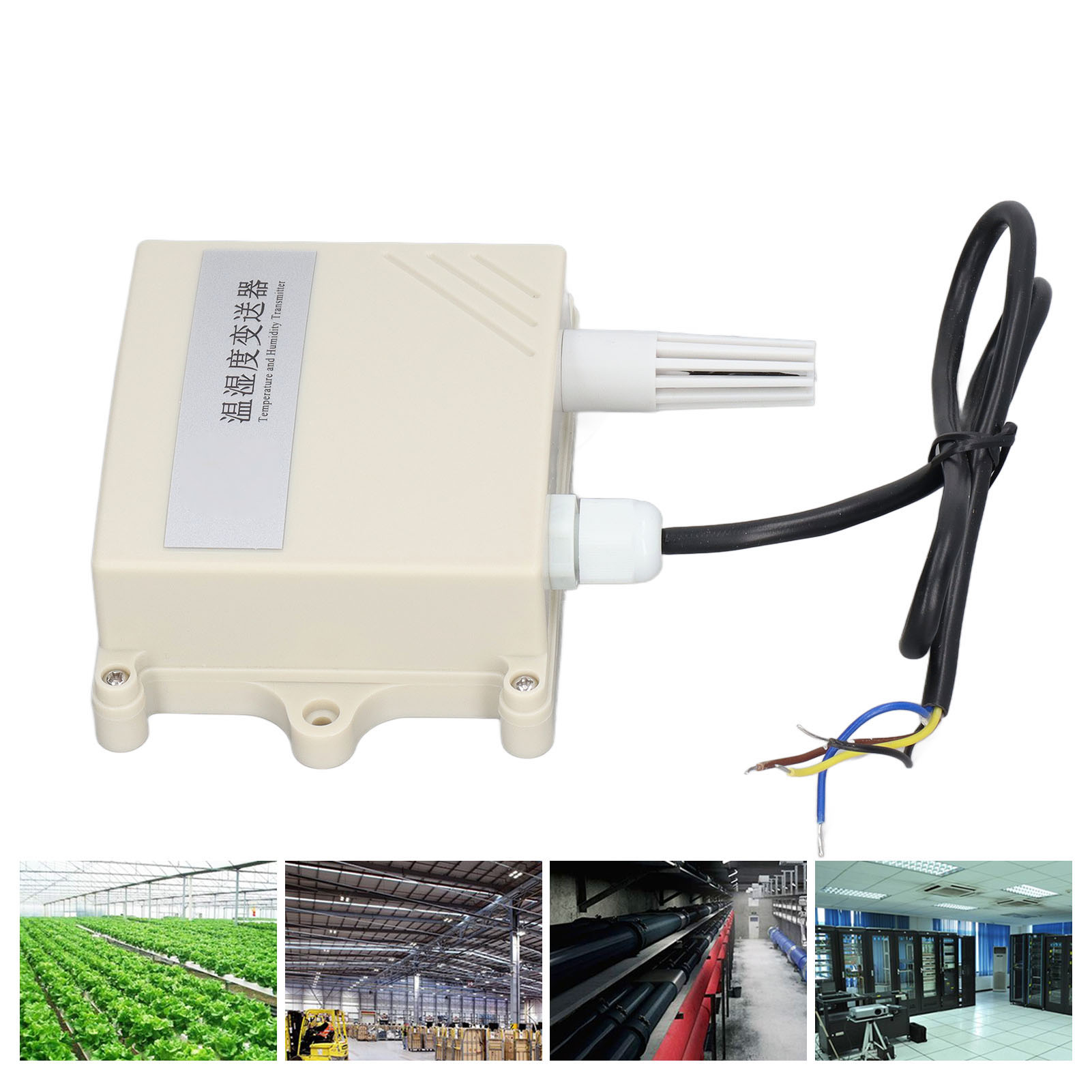 Hochpräziser, Industrietauglicher Dc10-30v-temperatur- Und Feuchtigkeitssensor, Rs485-modul Für Gewächshäuser, Wandmontage, Lagerhallen-transmitter, 4-20ma, Ip65 Wasserdicht