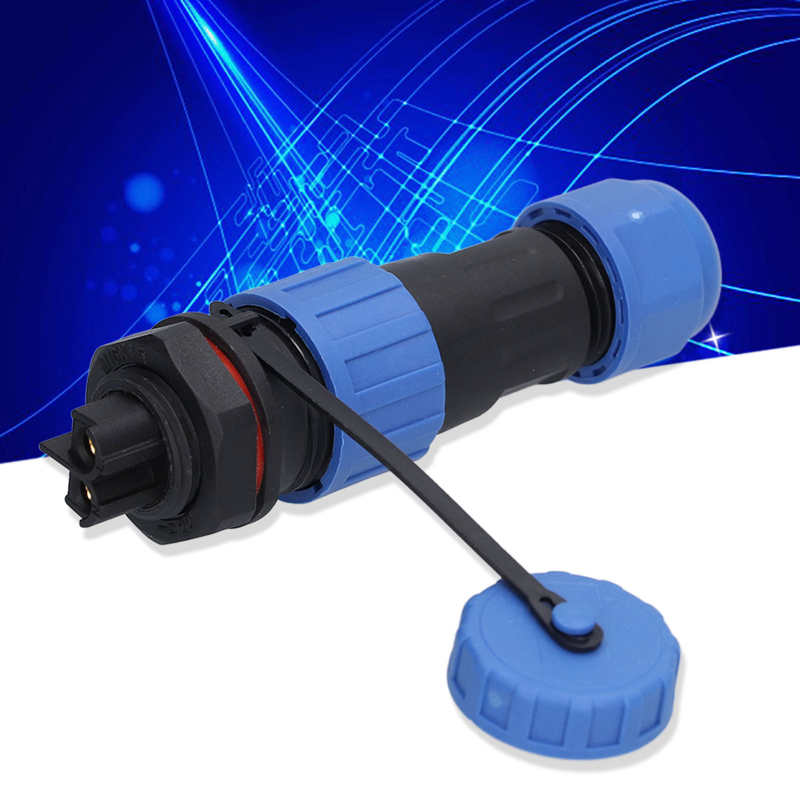 Lp16 Ip68 Wasserdichter 2-poliger Lötfreier Luftfahrtstecker Und -buchse, Mutterntyp, Lötfreie Mehrpolige Stecker- Und Buchsen-verbindungsanschlüsse, 250 V 20 A.