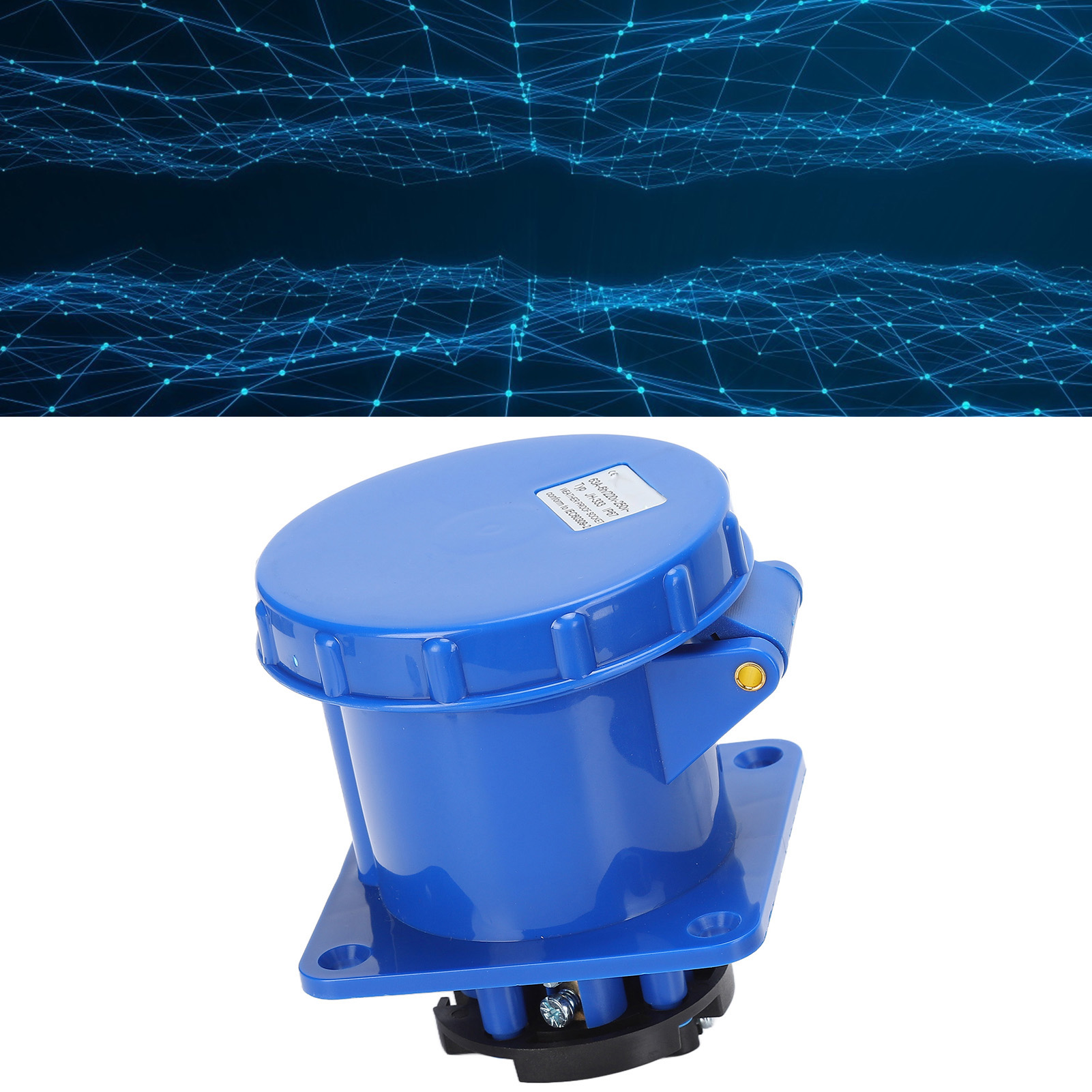 Industrielle Einbau-luftfahrtsteckdose, Dreiphasig, Wasserdicht Und Regendicht, Industrielle Anschlusssteckdose, 220–250 V 63 A 2p+e 3-polig Ip67