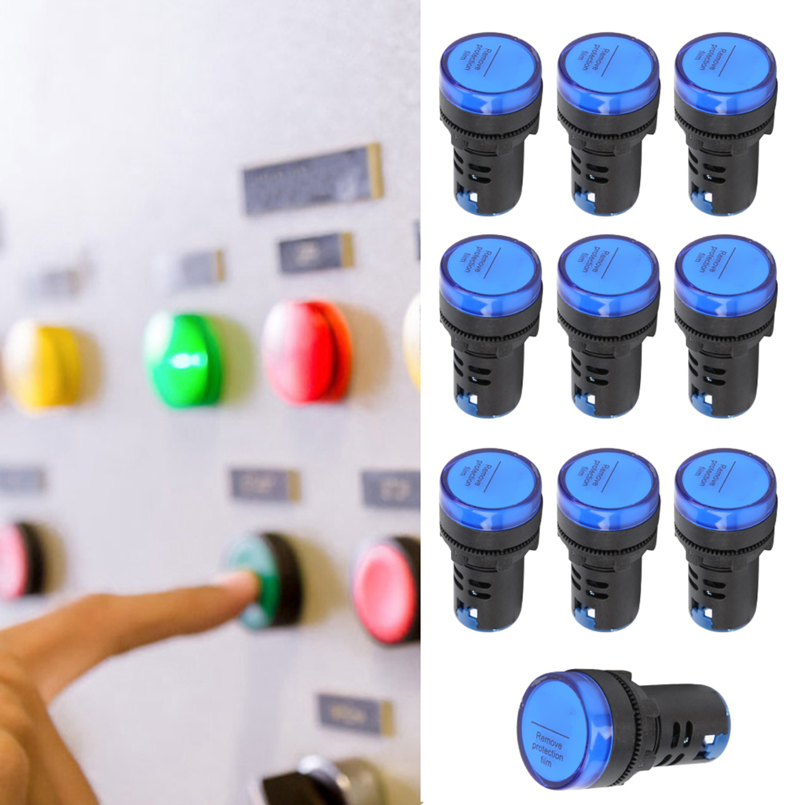 Hochleistungs-led-signalleuchte In Blau Ad16-22ds, 220 V Wechselstrom