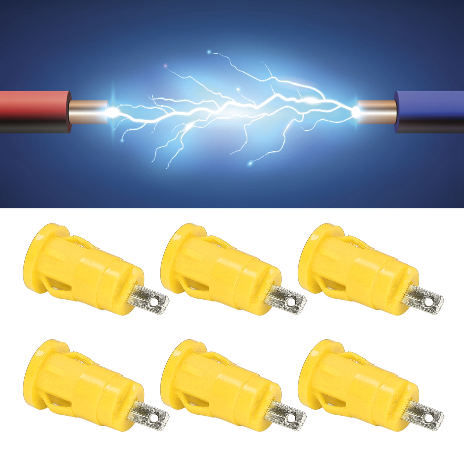 Mm Bananenstecker Mit Vernickelten Kupferanschlüssen, M4-schleifen-schutzerdungsanschluss, Kartenöffnung, M12-stecker, Gelb.