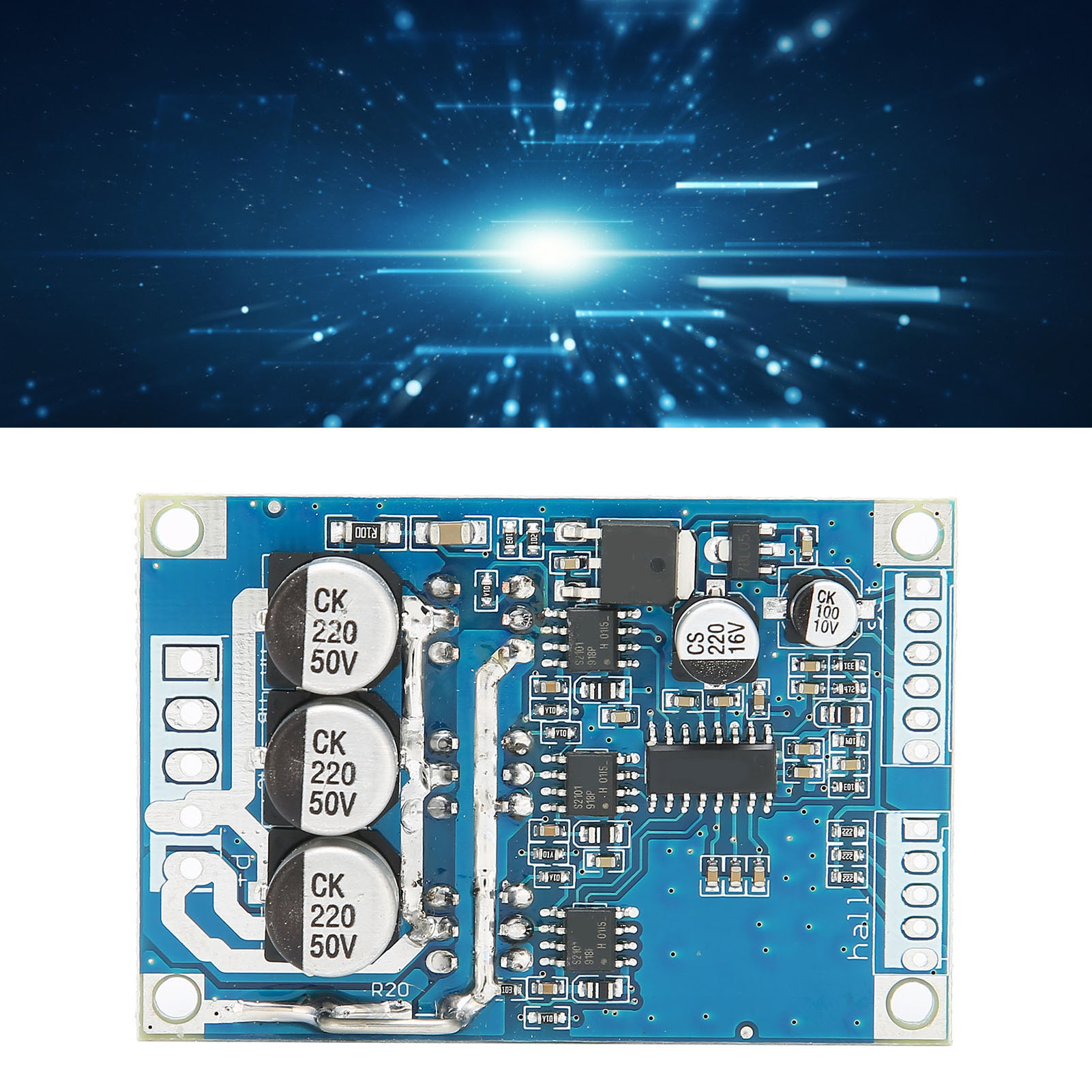 12v36v Bürstenloser Gleichstrommotor-controller Mit Hall-effekt-treiber, Blau.