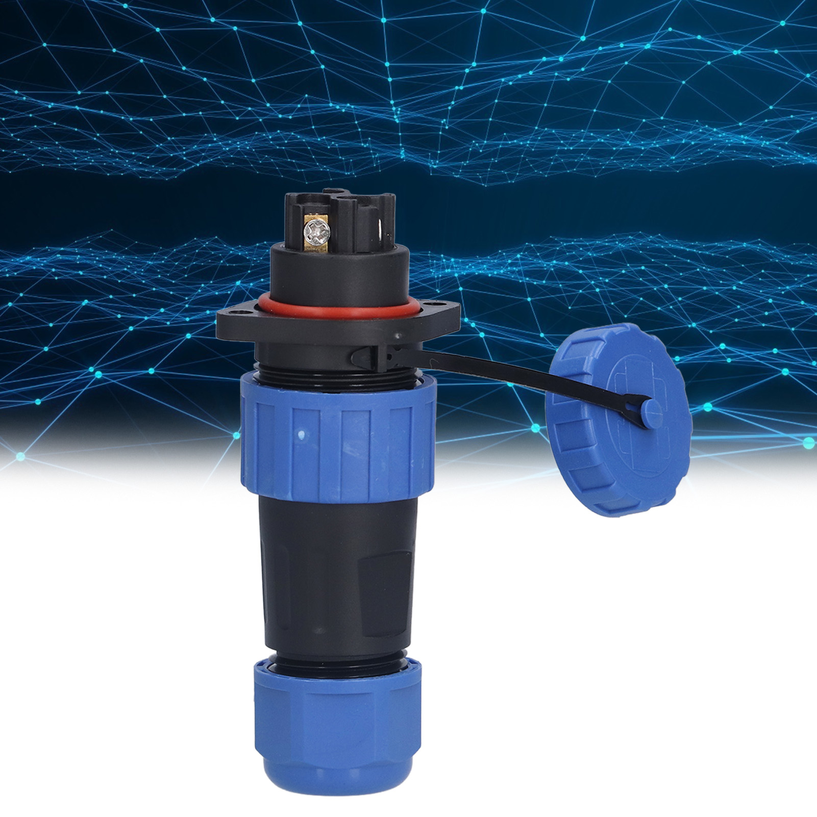 Ip68 Wasserdichter Luftfahrtstecker Mit Lötfreiem Flansch Lp20, Lötfreier Stecker/buchse-mehrleiter-klemmenblock, 250 V, Φ6-12 Mm², 4 Leiter