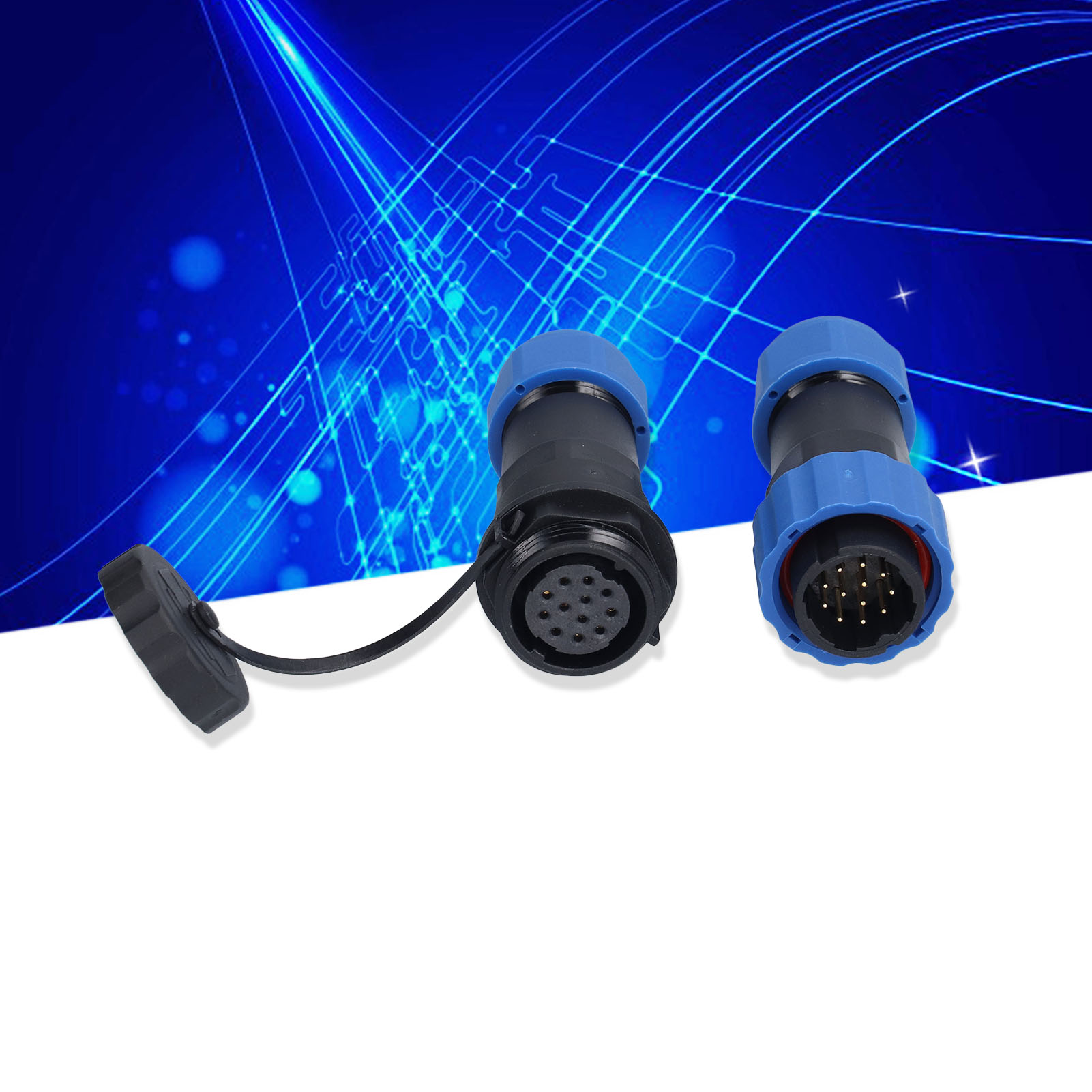 Sp20 Mehrleiter-stumpfschweißsteckverbinder (stecker Und Buchse), Wasserdichter Luftfahrtstecker Und -buchse Ip68, 250 V 5 A, 12 Pins