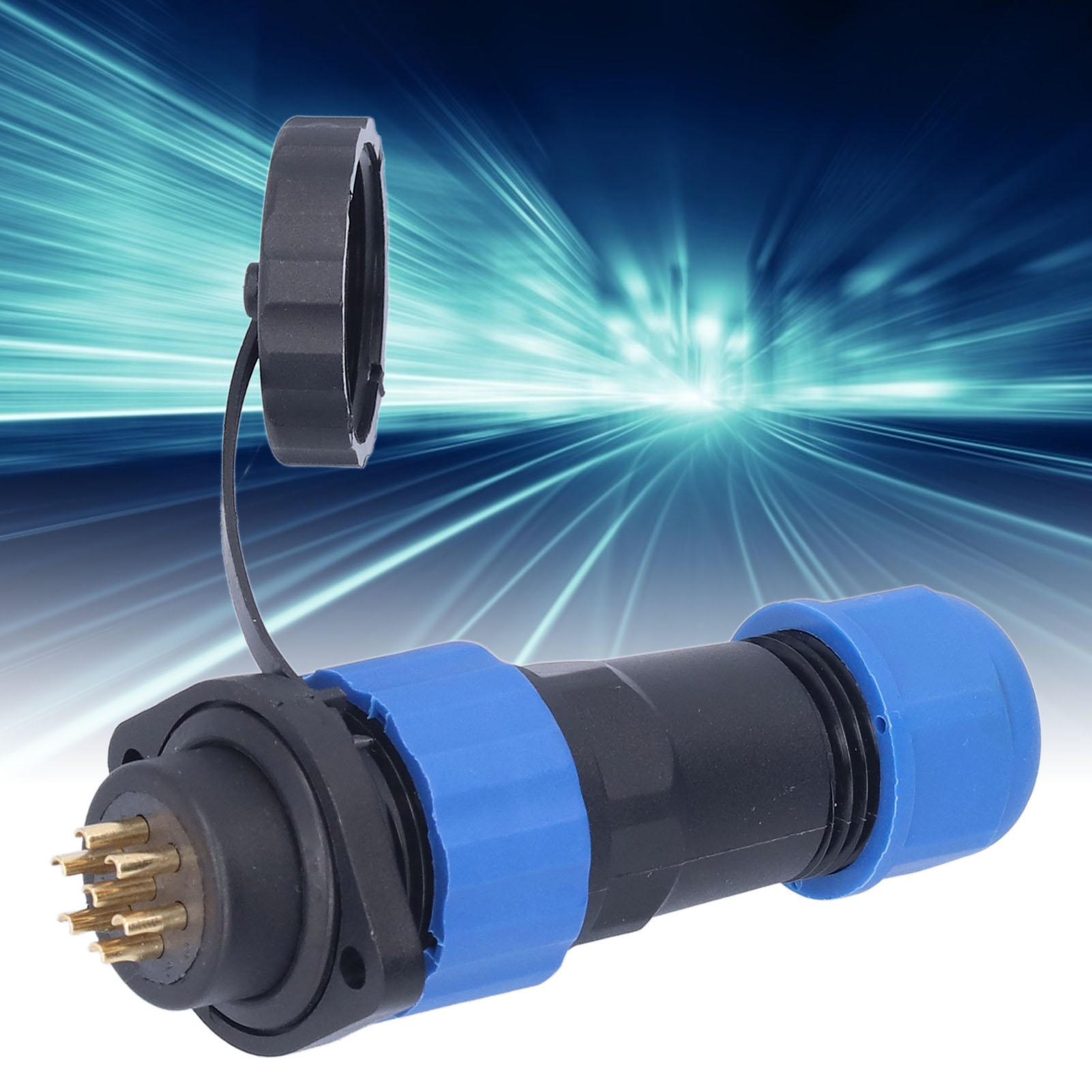 Sp20 Flansch-wasserdichtstecker Für Die Luftfahrt, Ip68 Stecker/buchse, 380 V Flansch-wasserdichtstecker, 7 Pins
