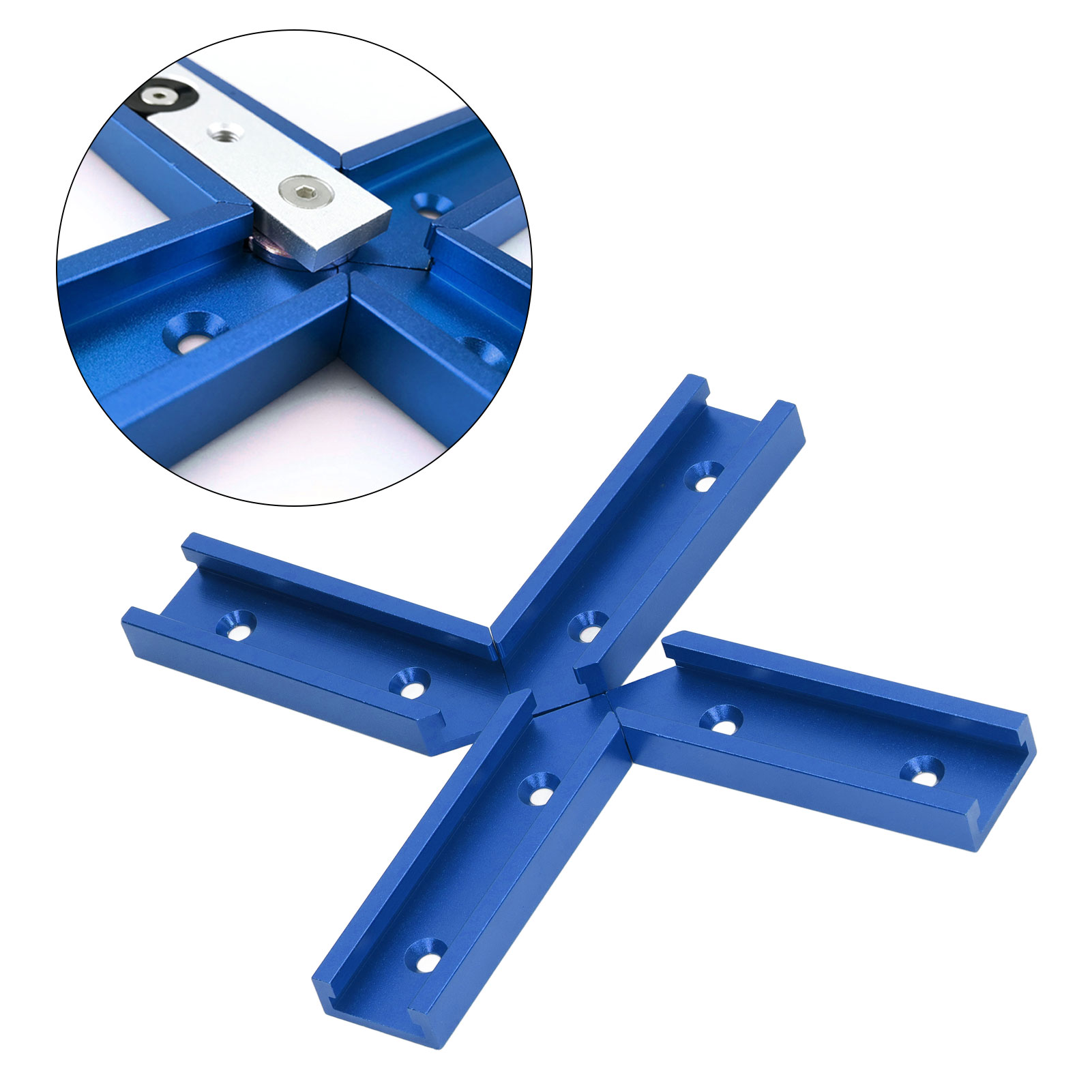 100 Mm T-nut-verbinder, Universell Für Die Holzbearbeitung, Typ 30 Kreuznut, Blau.