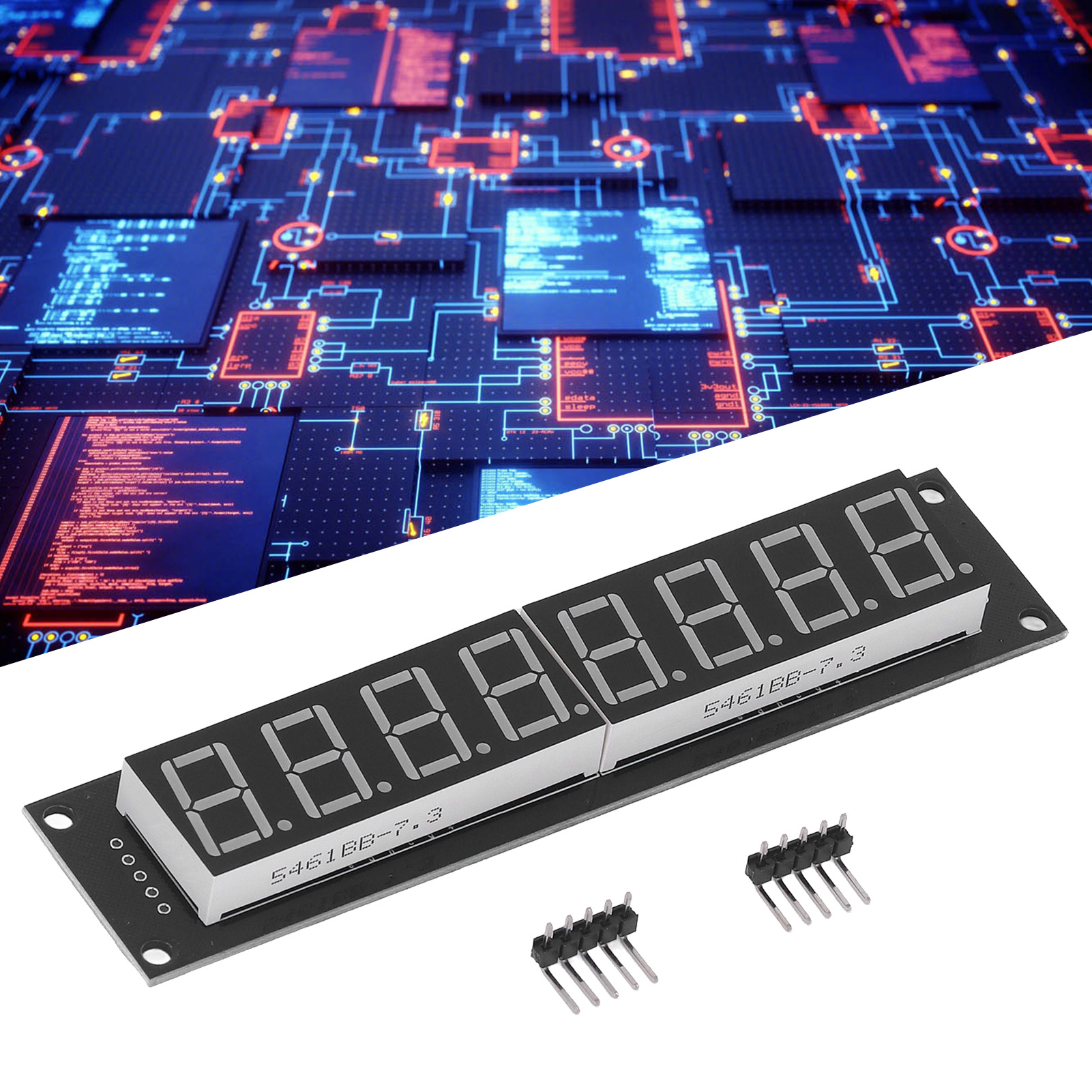 0,56-zoll-segment-led-anzeige, 8-stellige Led-röhre, 74hc595-steuermodul, Digitalanzeigemodul, Blaue Anzeige