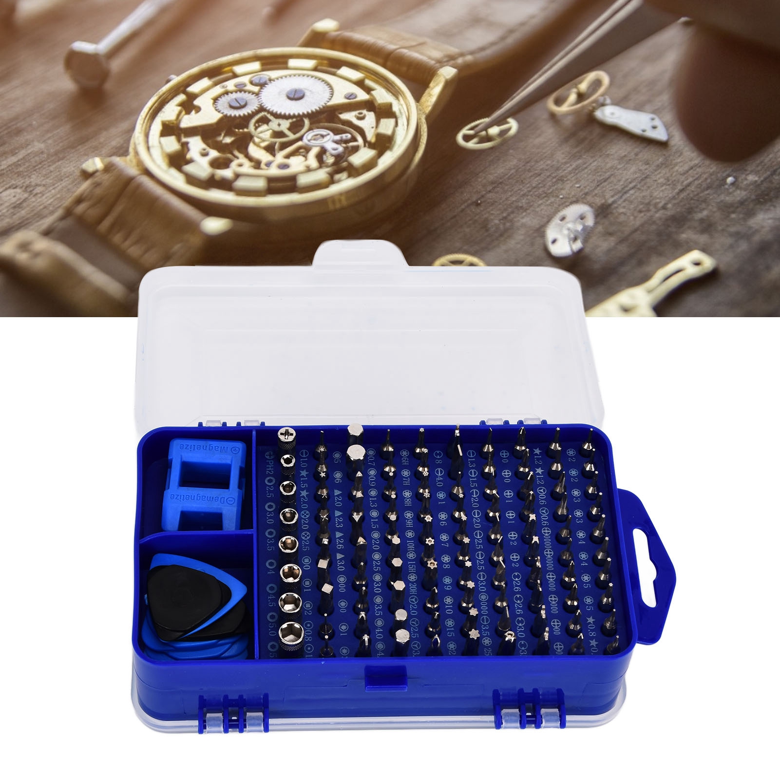 115-in-1 Schraubendreher-set, Multifunktionswerkzeug Mit Bits, Zum Zerlegen Von Uhren Und Spielkonsolen, Blau
