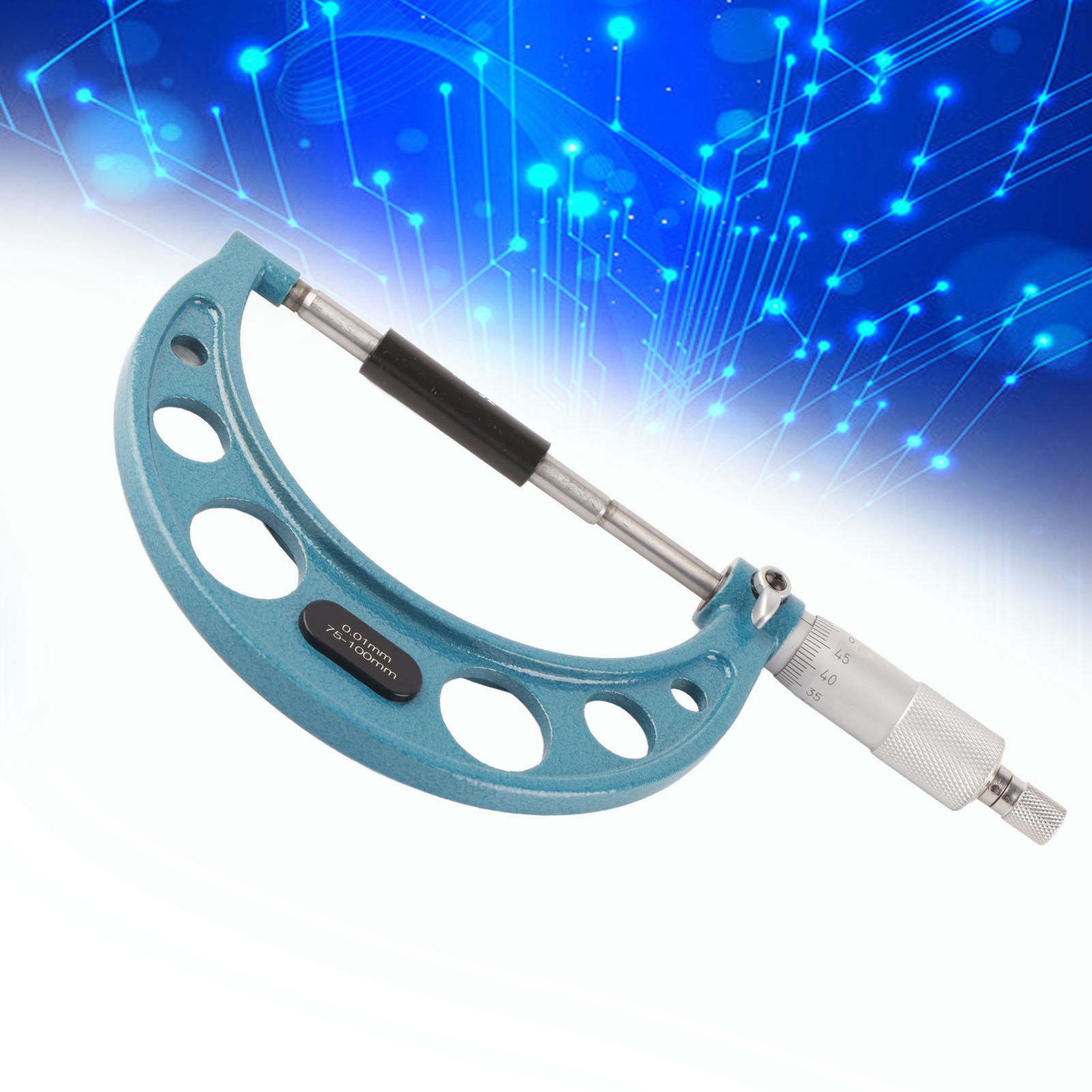 Außenmikrometer 0,01 Mm, Metrischer Messschieber, Dickenmessgerät 75–100 Mm