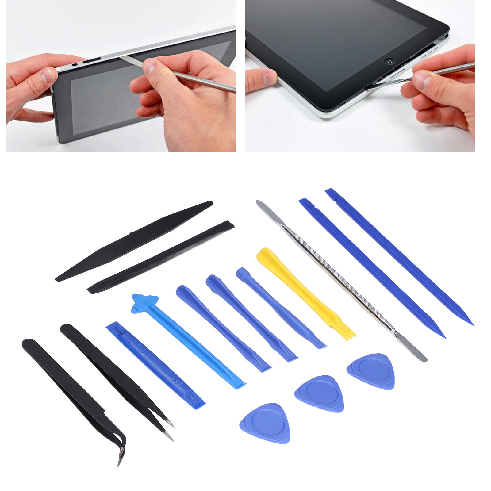 Set Aus 16 Hebeln Zum Öffnen Von Iphone-hüllen Und Zum Zerlegen Von Ipads, Inklusive Werkzeugen Und Hebeln Für Lcd-bildschirme.