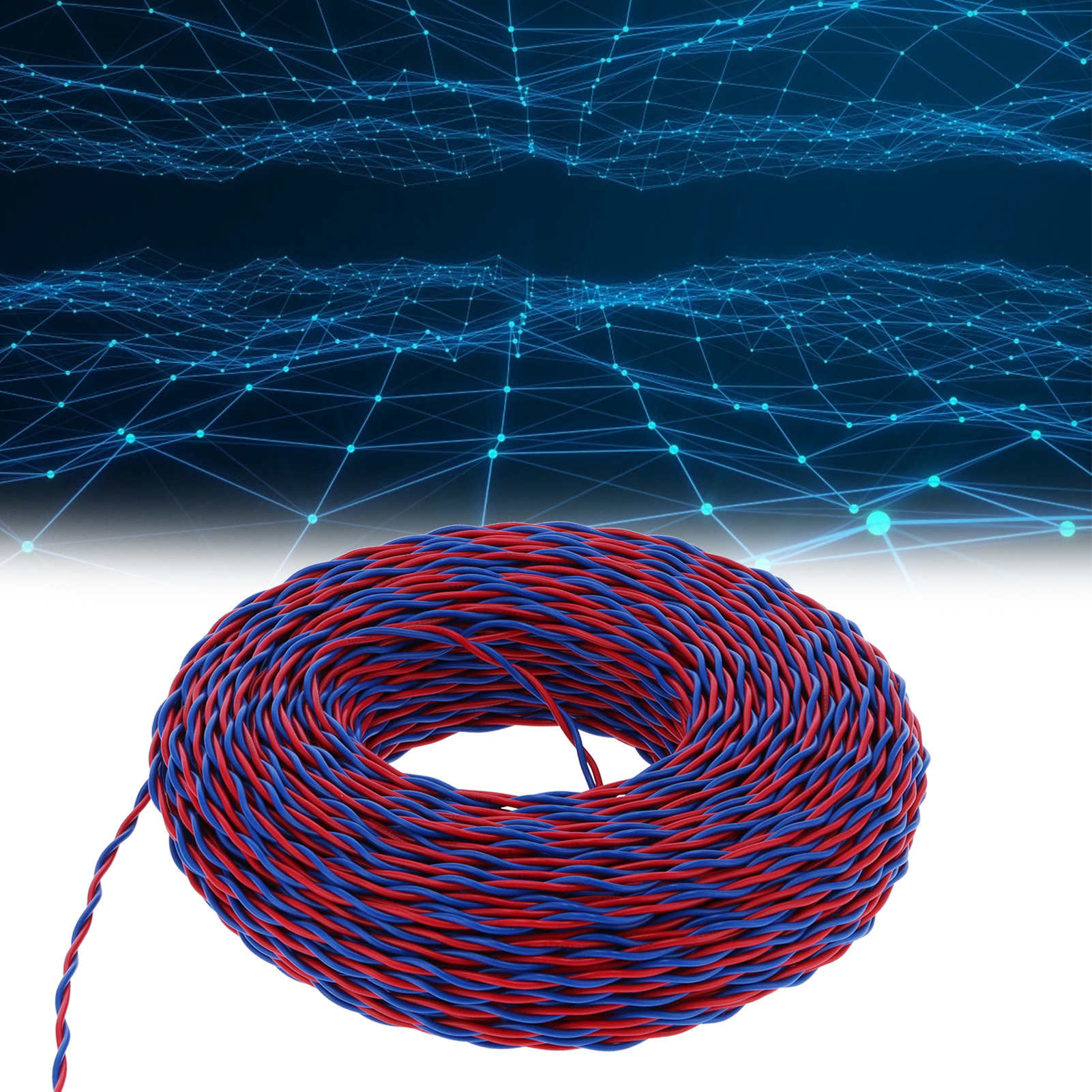 100 M, 56-adriges, Rot Und Blau Pvc-isoliertes, Flexibles Mehrdrahtkabel Rvs-21 Für 300 V Wechselstrom