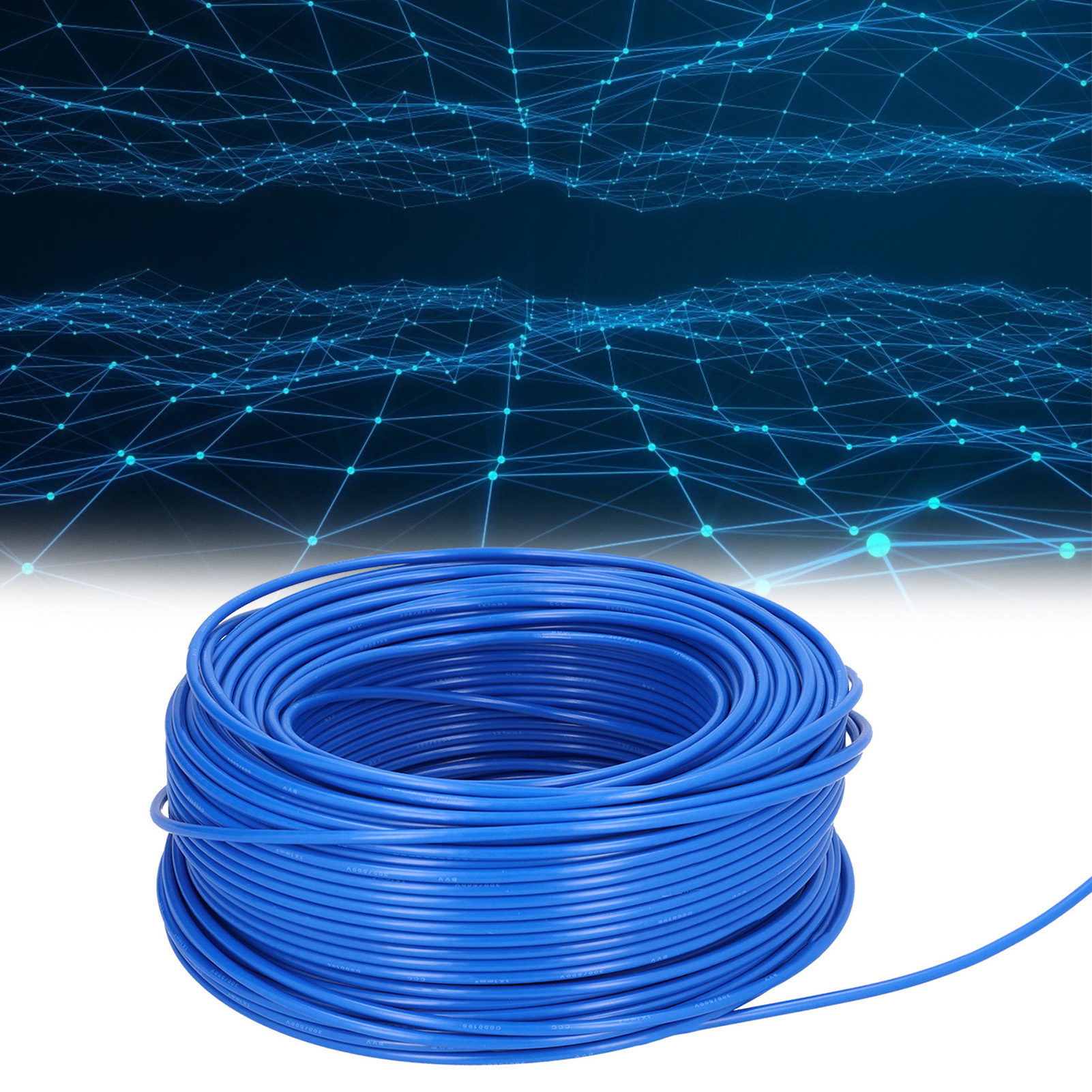 Bvv-11 100 M Rundkabel, 7 Adern, Isoliert Und Ummantelt Mit Blauem Pvc, Ac 300 V