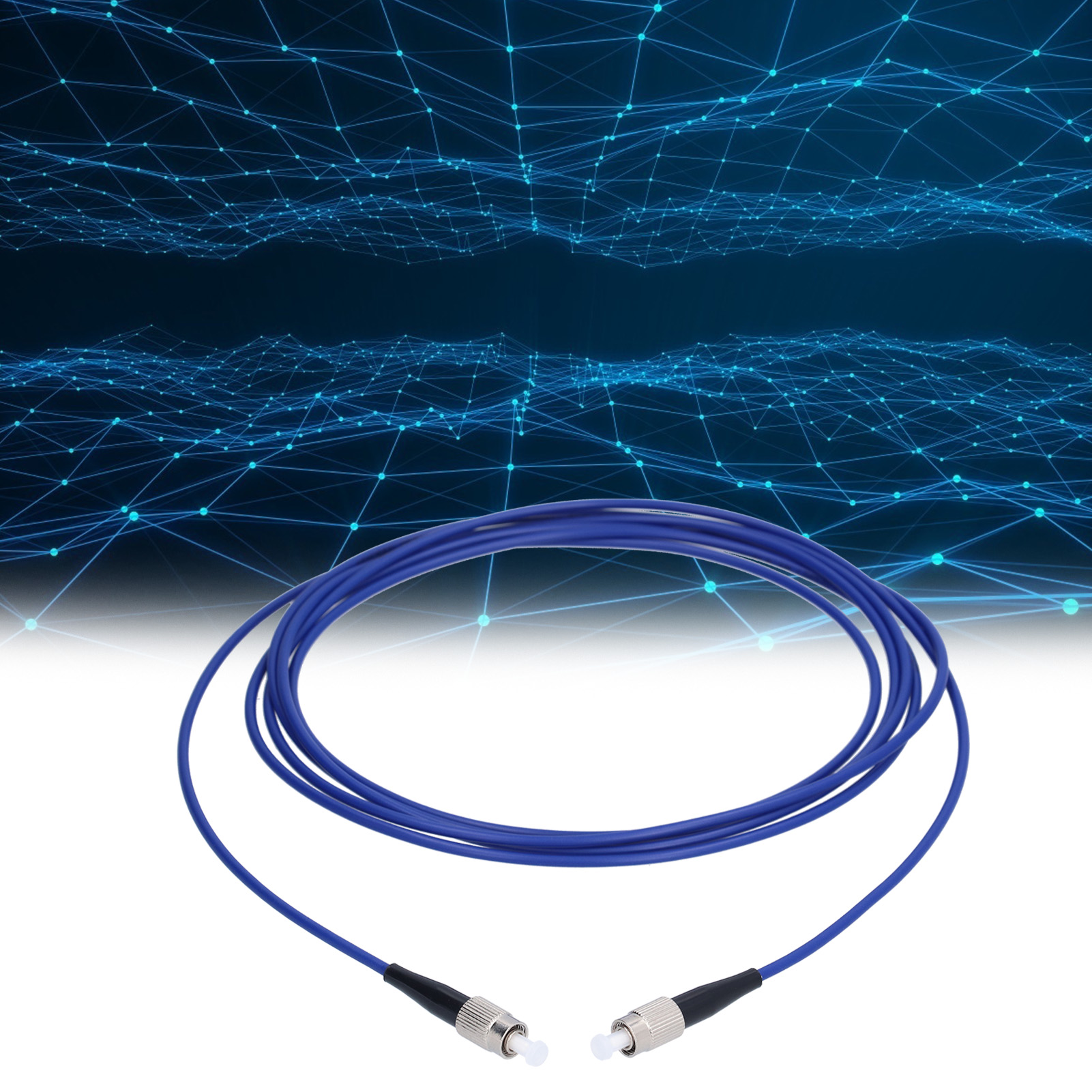 Blau Geschirmtes Singlemode-patchkabel Fc/upc-fc/upc, 5 Meter.