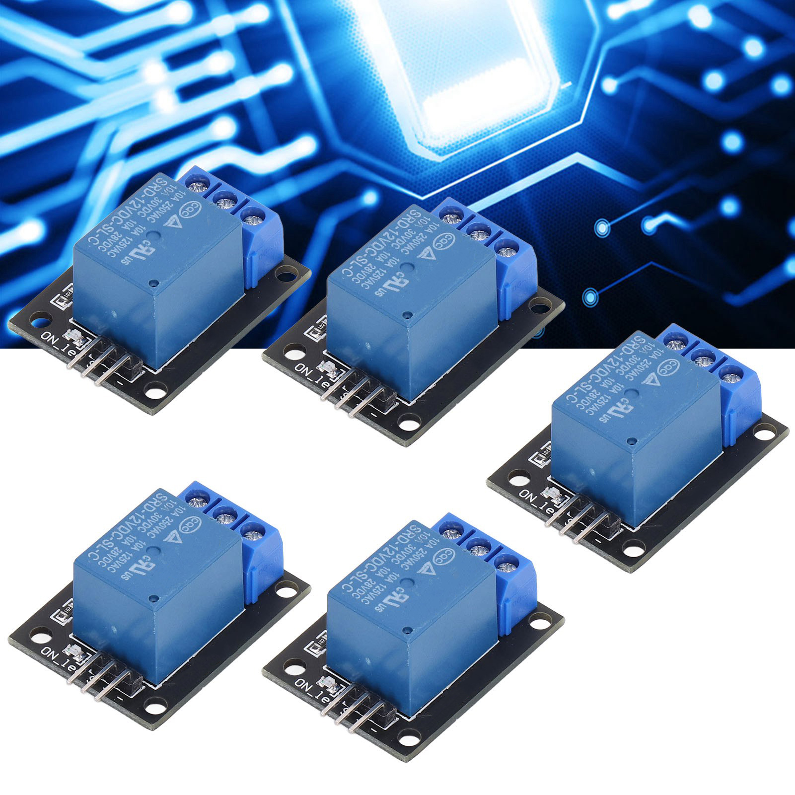 5 Einkanalige Ky-019 12v-relaismodule Und Einkanaliges Relaissteuermodul
