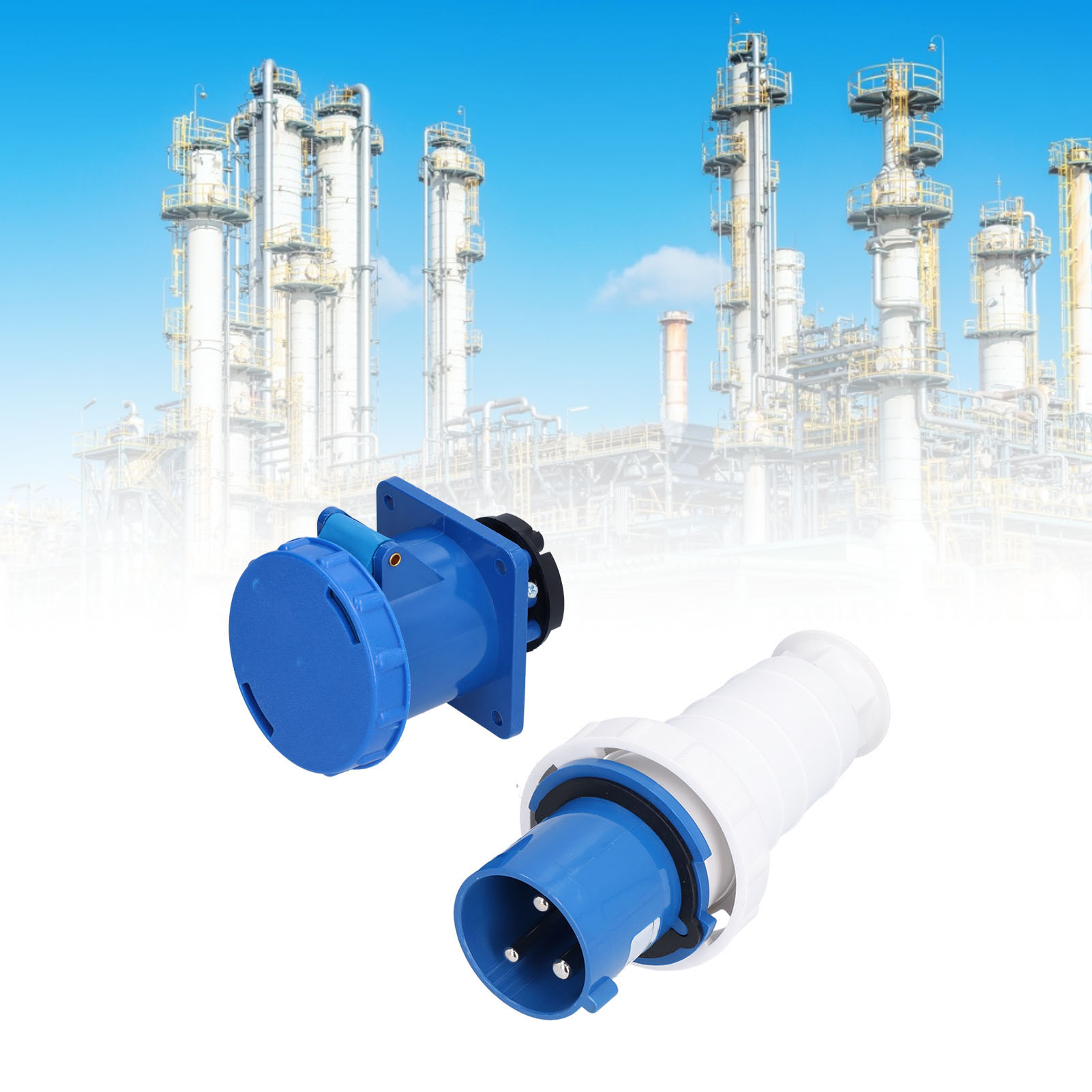 Dreiphasige, 3-polige, 220–250 V, 63 A, 2p+e, Ip67, Versenkte, Wetterfeste Industriesteckdose