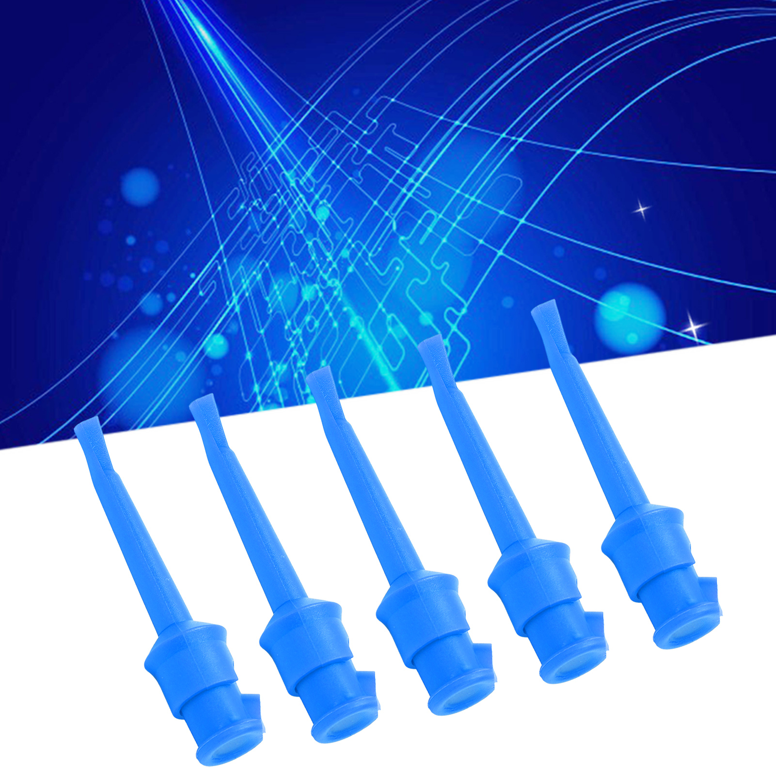 J.30007 Prüfhaken, Geschweißter Prüfhaken, Nylon/kupfer, Schnellprüfclip, Prüfhaken, Einfacher Blauer Haken.