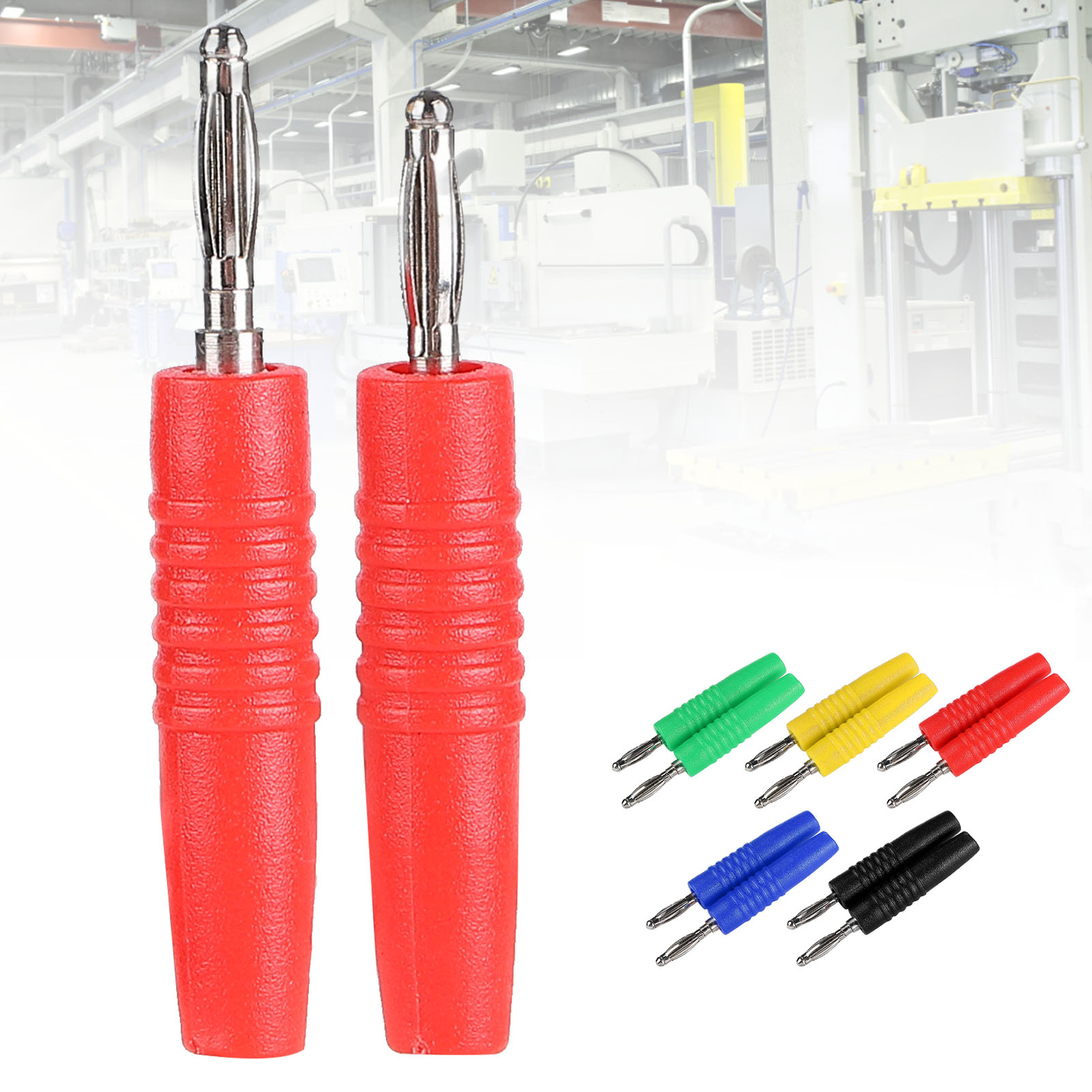 Miniatur-bananenstecker U49 2 Mm (rot, Schwarz, Gelb, Grün, Blau)