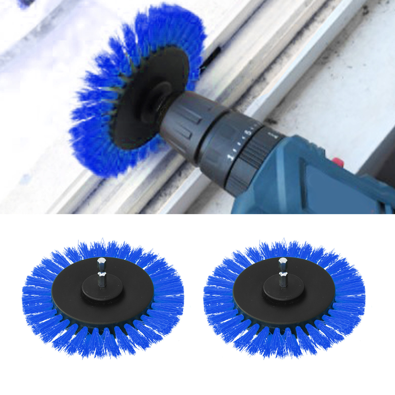 Blauer Bürstenkopf Für 3,5-zoll-bohrmaschine
