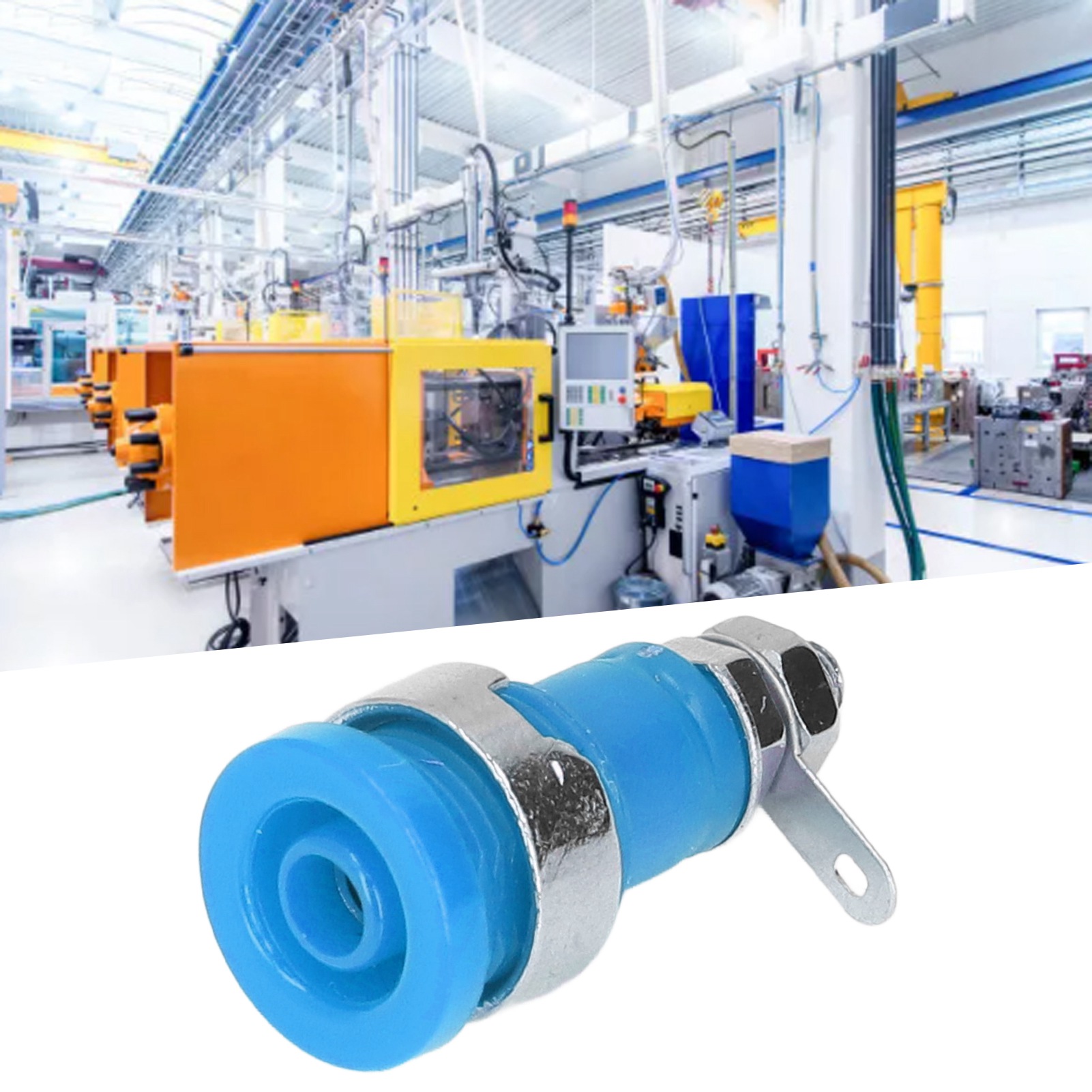 4-mm-bananenstecker Für Sicherheitsarmaturenbretter, Reine Kupferanschlüsse, Blau.