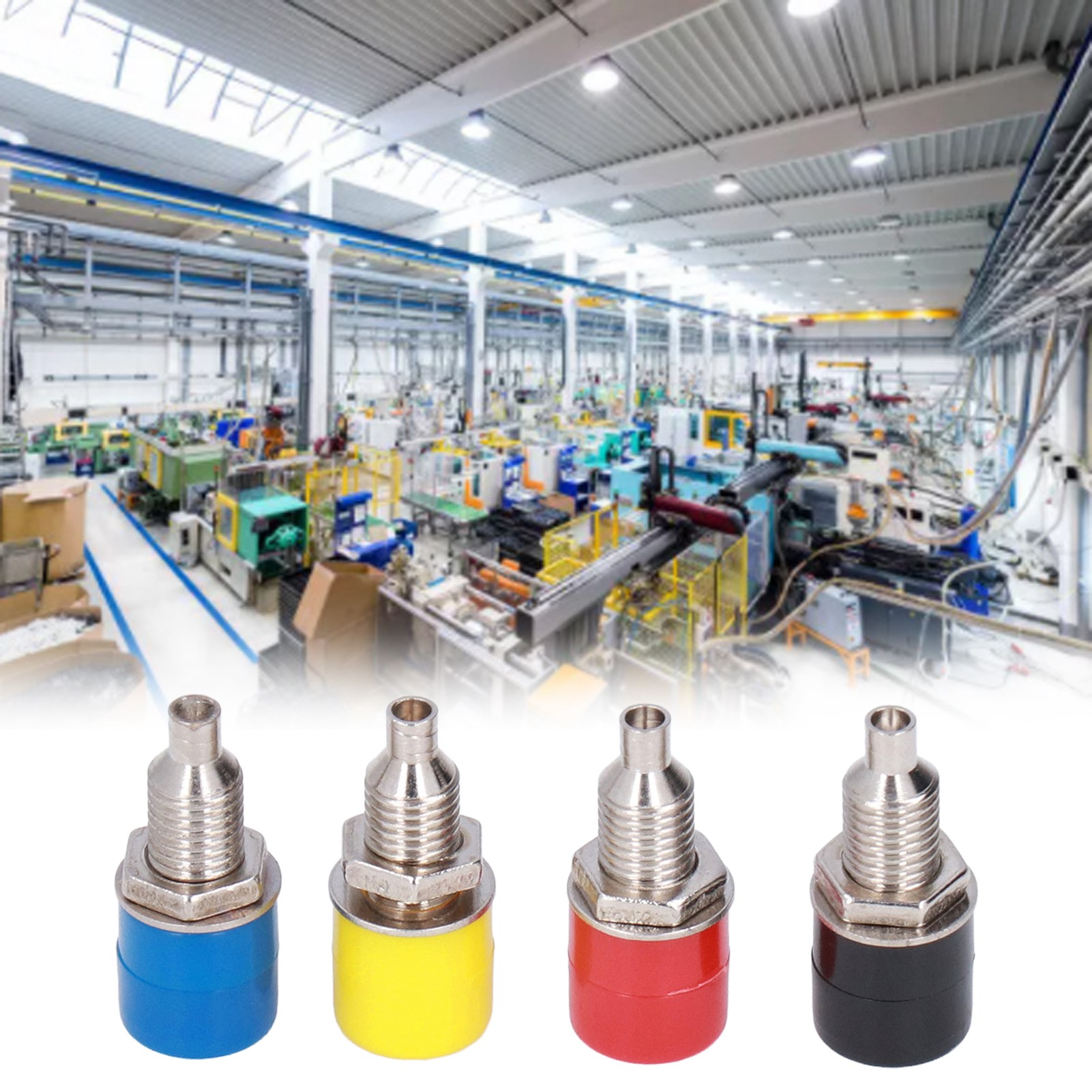 4 Mm Erdungsklemme, Bananenstecker, M6 Reinkupfer-klemmenblock, 4 Mm Panelstecker, Rot, Schwarz, Gelb, Blau.