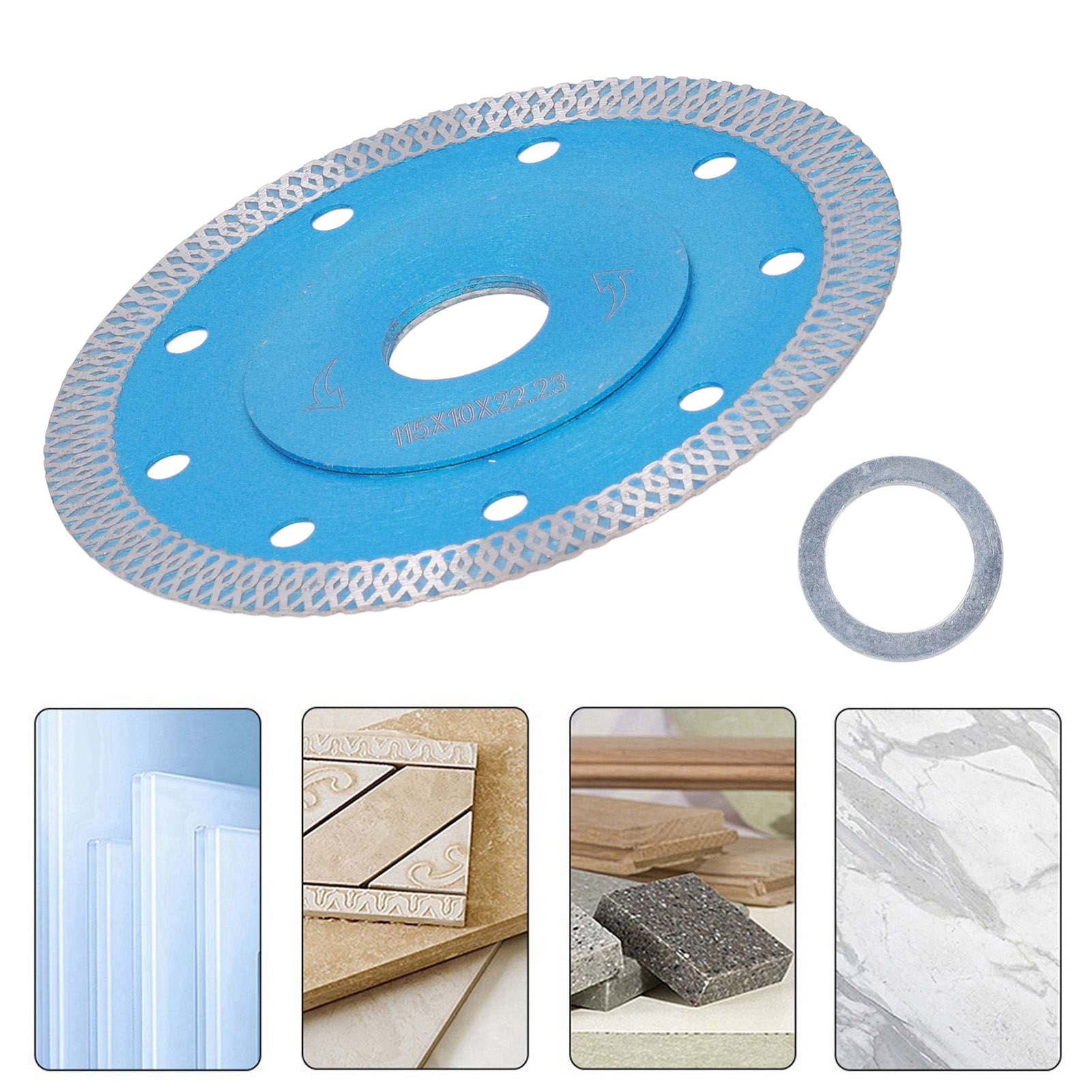 115 Mm Diamantschleifscheibe, Polierscheibe, Professionelle Heißgepresste Keramik-doppelgewebe-wellplatte, Blau.
