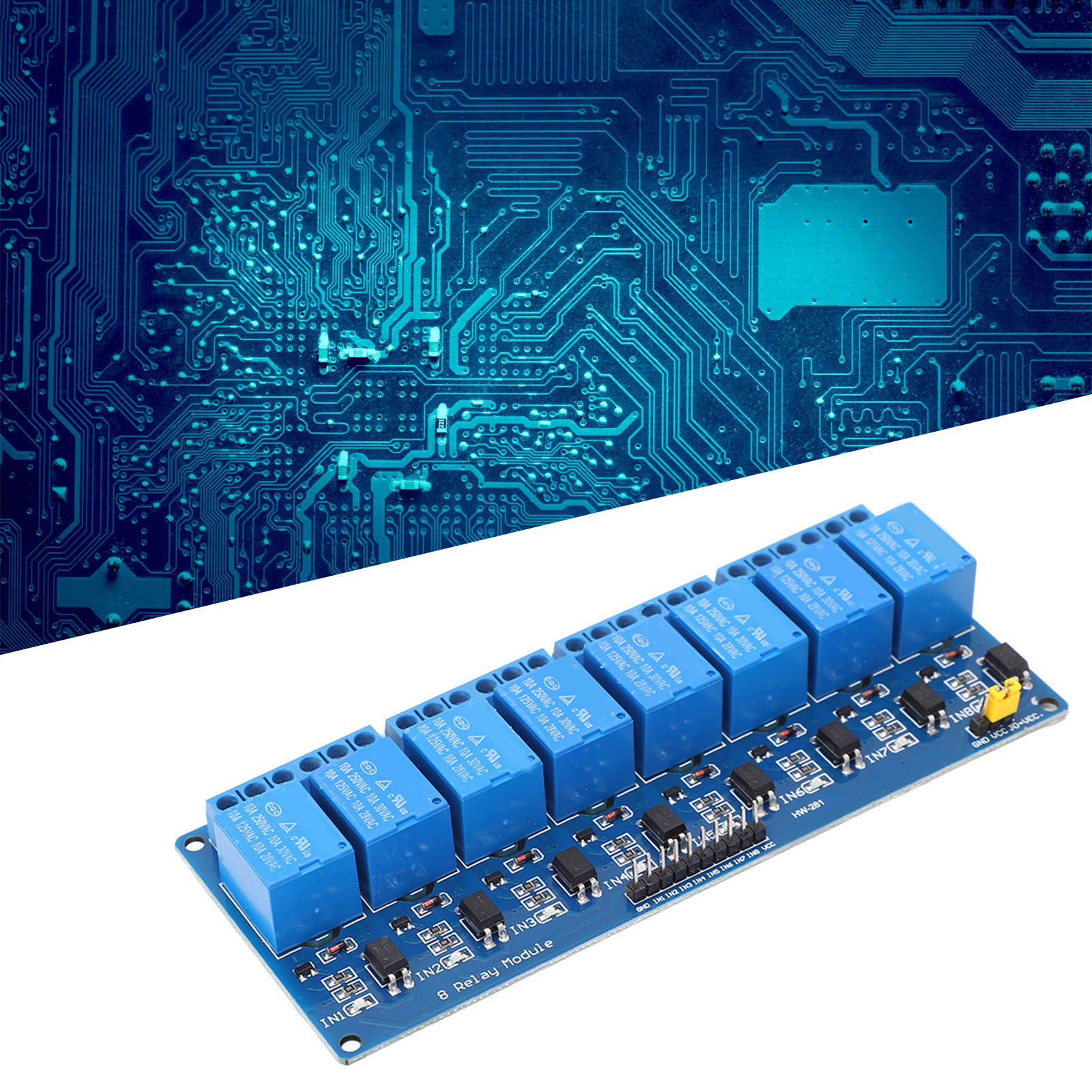 Erweiterte Version Eines 8-kanal-relais Mit Optokoppler-isolation, Kompatibel Mit Avr/51/pic-sps-relais