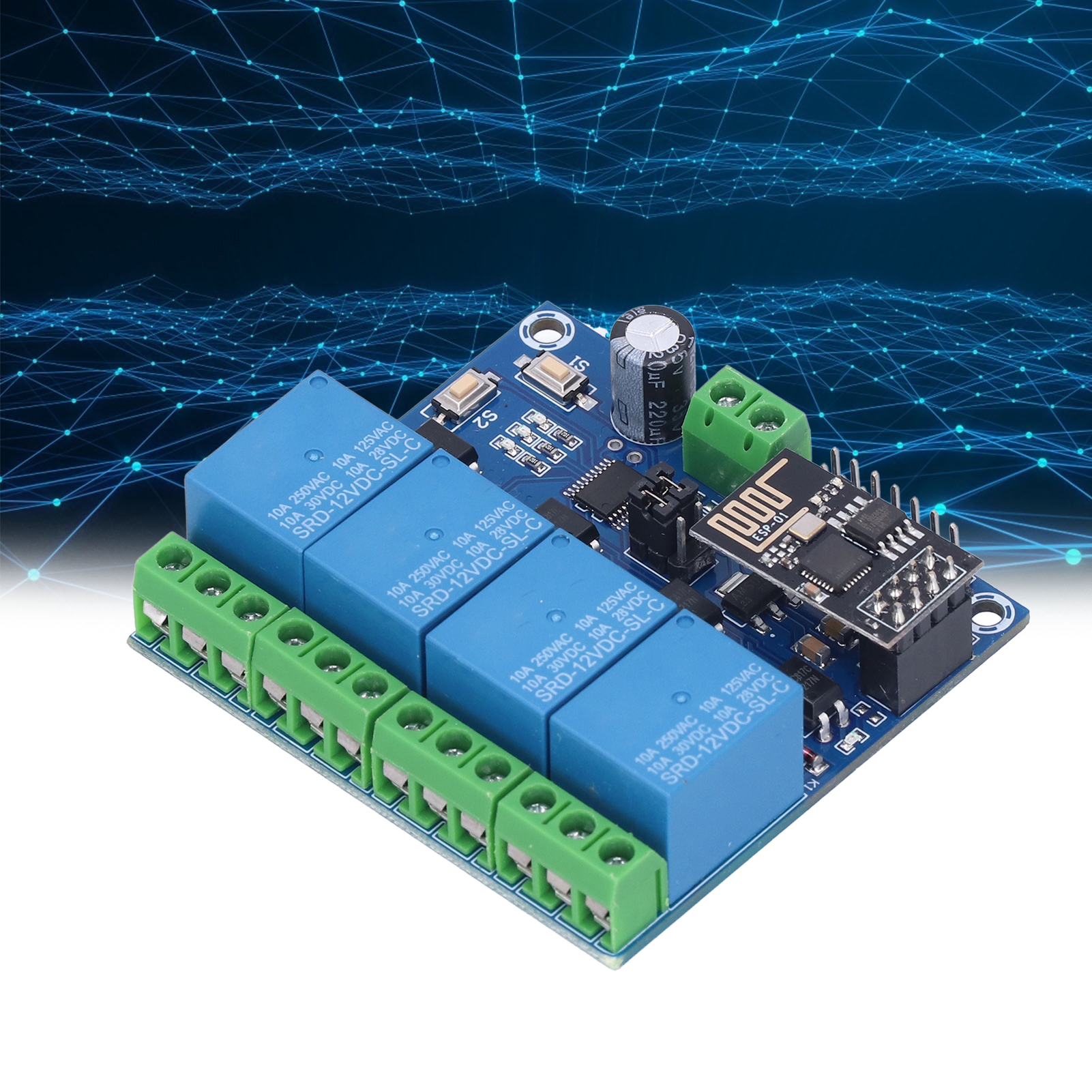 Esp8266 Vier-wege-wlan-repeater Für Smart Home, Mobile App Und Fernsteuerung (12v)